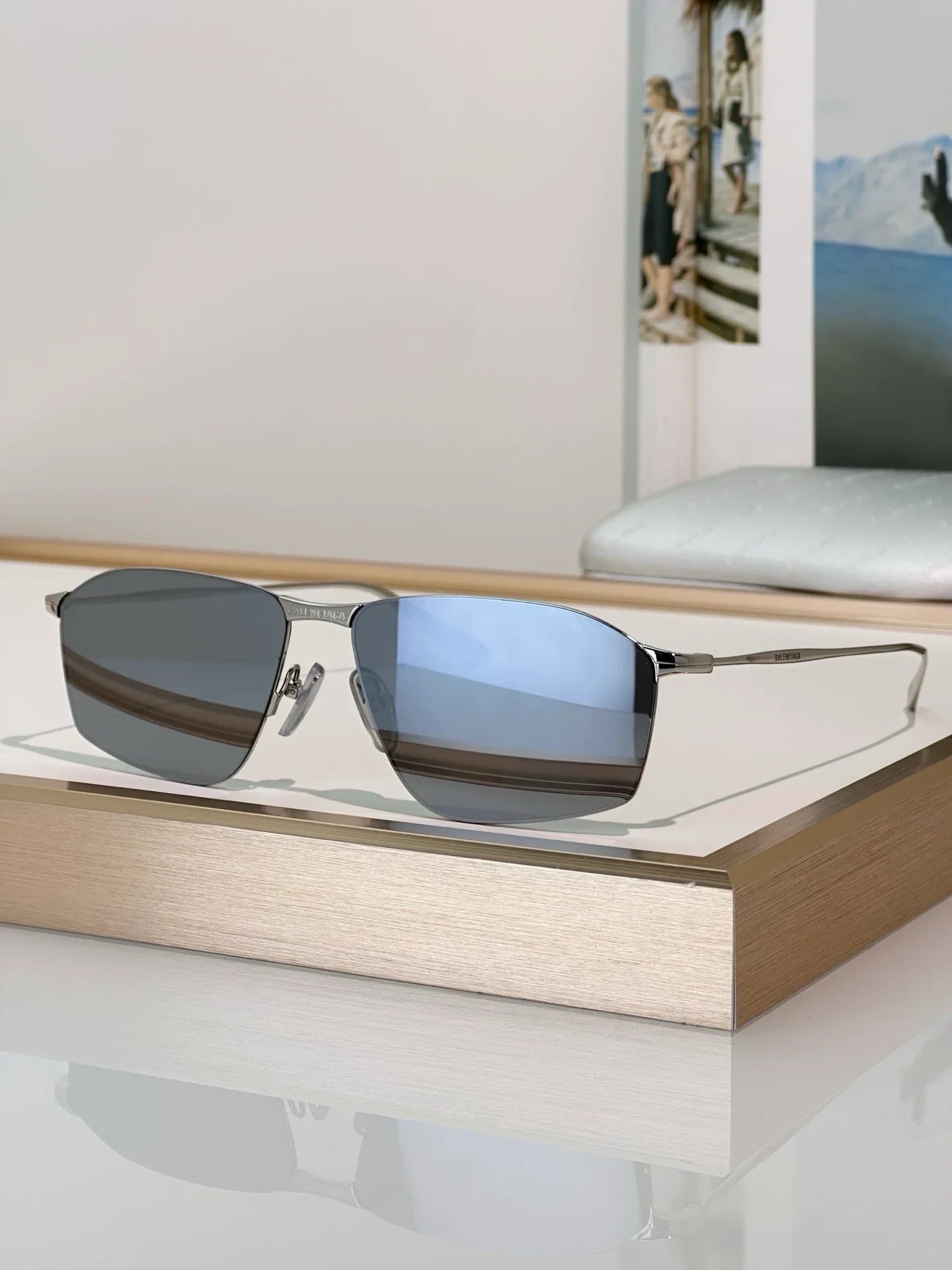 BALENCIAGA Metal Frame 62mm BB0413S Sunglassesđź–¤