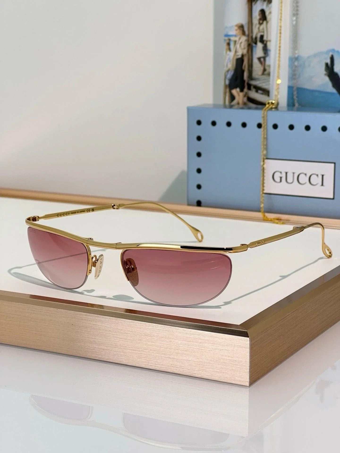Gucci GG2157S Foldable oval-shaped Sunglasses ✨