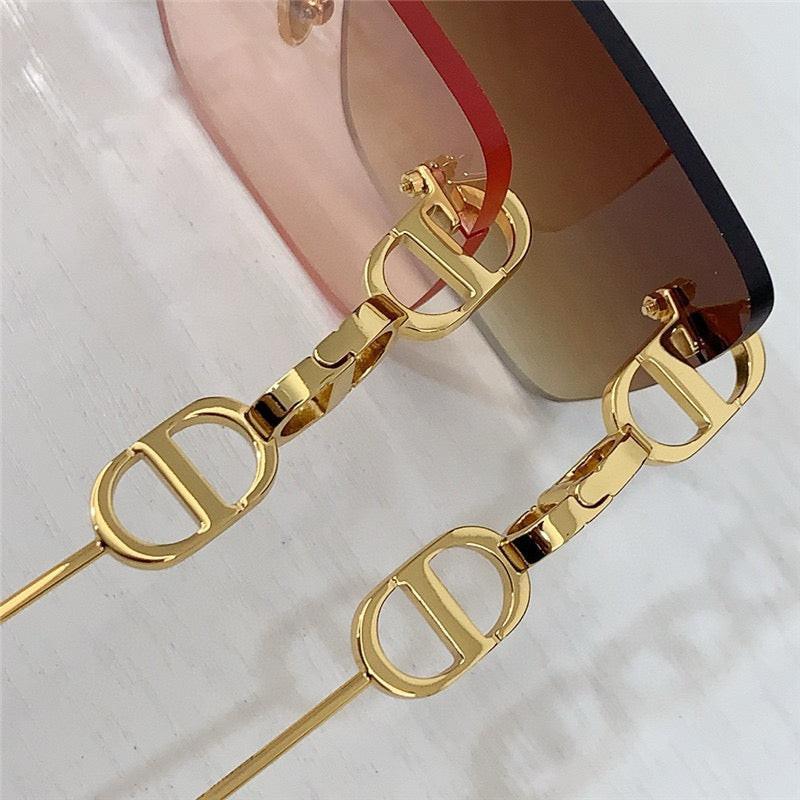 DIOR CD Chain M1U Nude Square Sunglasses✨