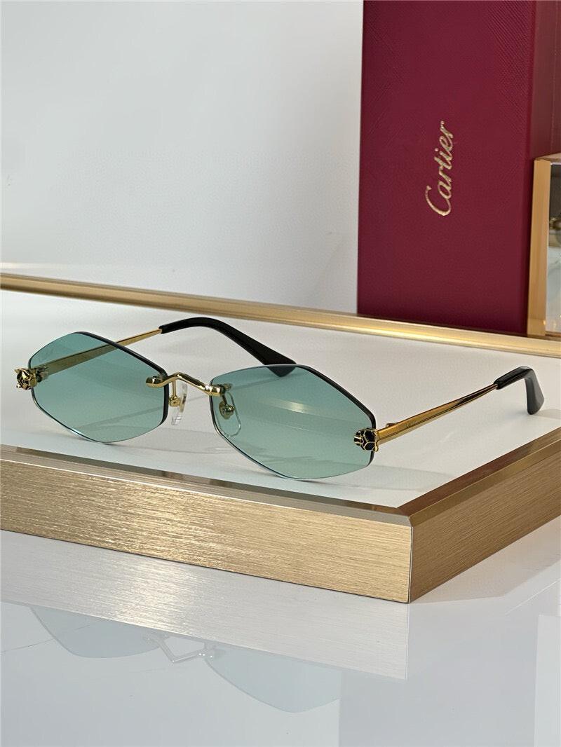 Cartier Eyewear Tiger Head Panthere CT0433S 001 Sunglasses 🐆