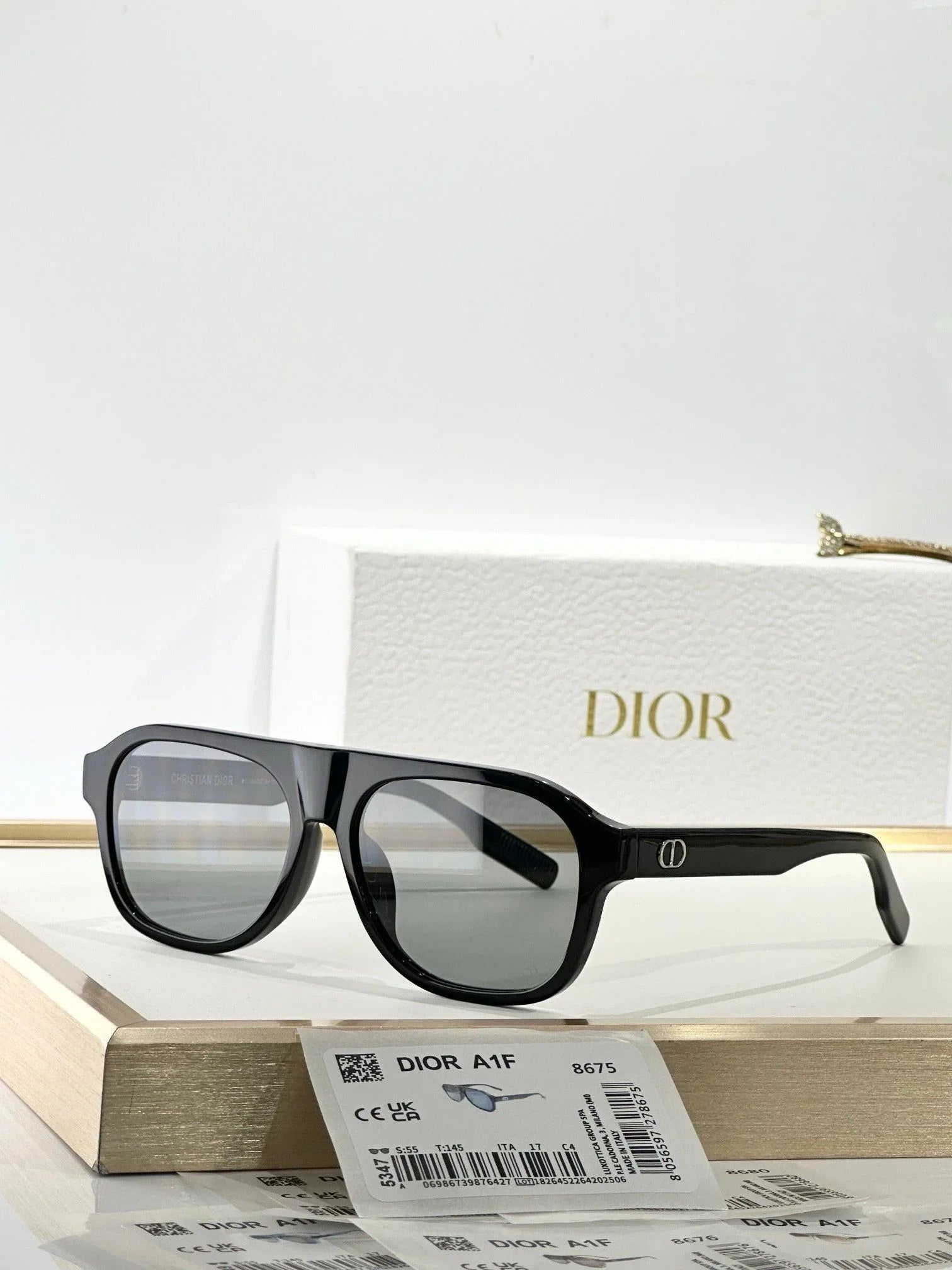DIOR CD Icon A1F Transparent Beige Pilot Sunglasses ✨
