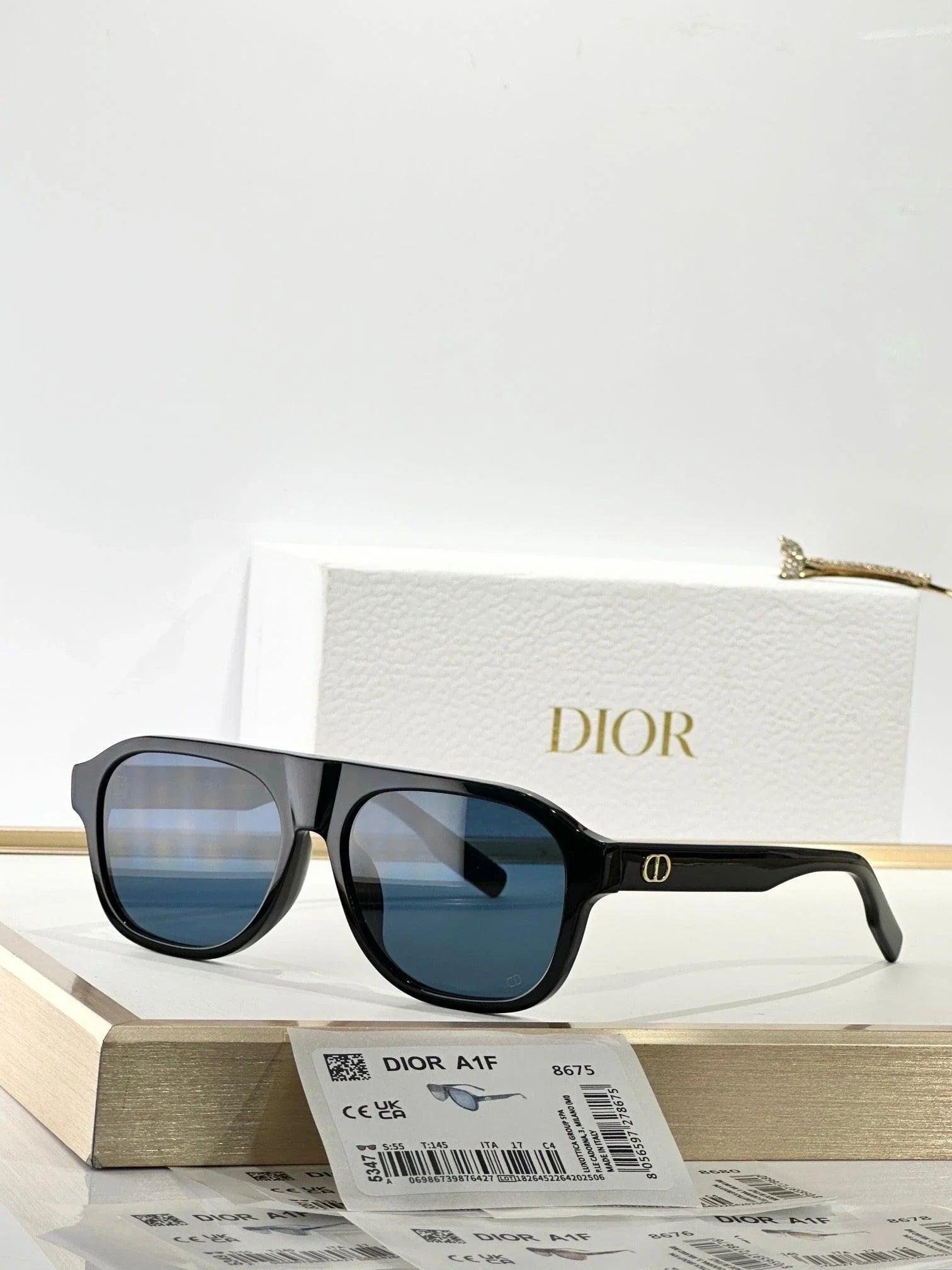 DIOR CD Icon A1F Transparent Beige Pilot Sunglasses ✨