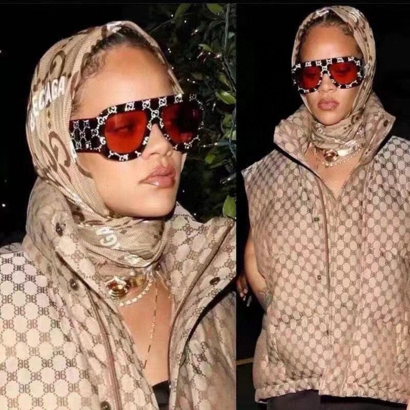 GUCCI GG0980 Eyewear GG monogram pilot-frame Sunglasses ✨