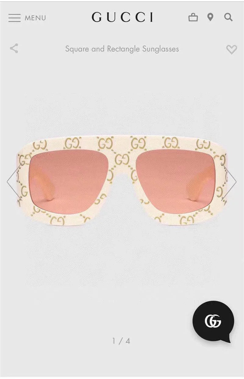 GUCCI GG0980 Eyewear GG monogram pilot-frame Sunglasses ✨