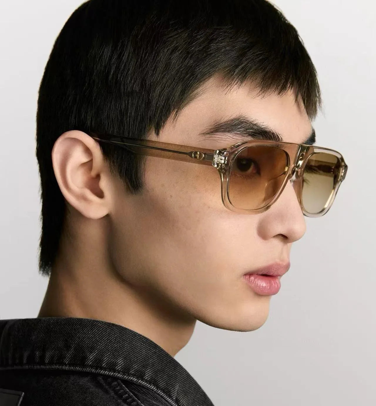 DIOR CD Icon A1F Transparent Beige Pilot Sunglasses ✨