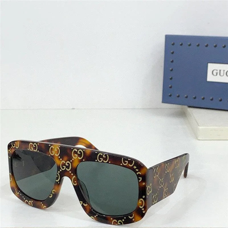 GUCCI GG0980 Eyewear GG monogram pilot-frame Sunglasses ✨