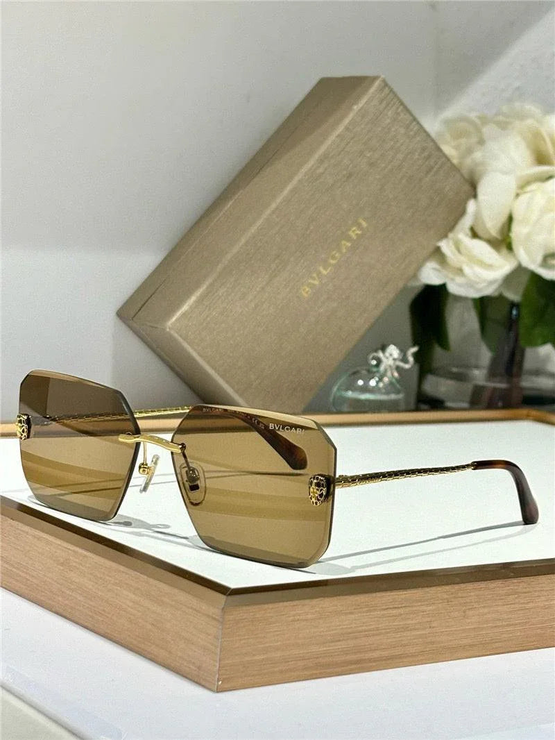 Bvlgari BV40026U Serpenti Oversized Rimless Irregular Sunglasses ✨