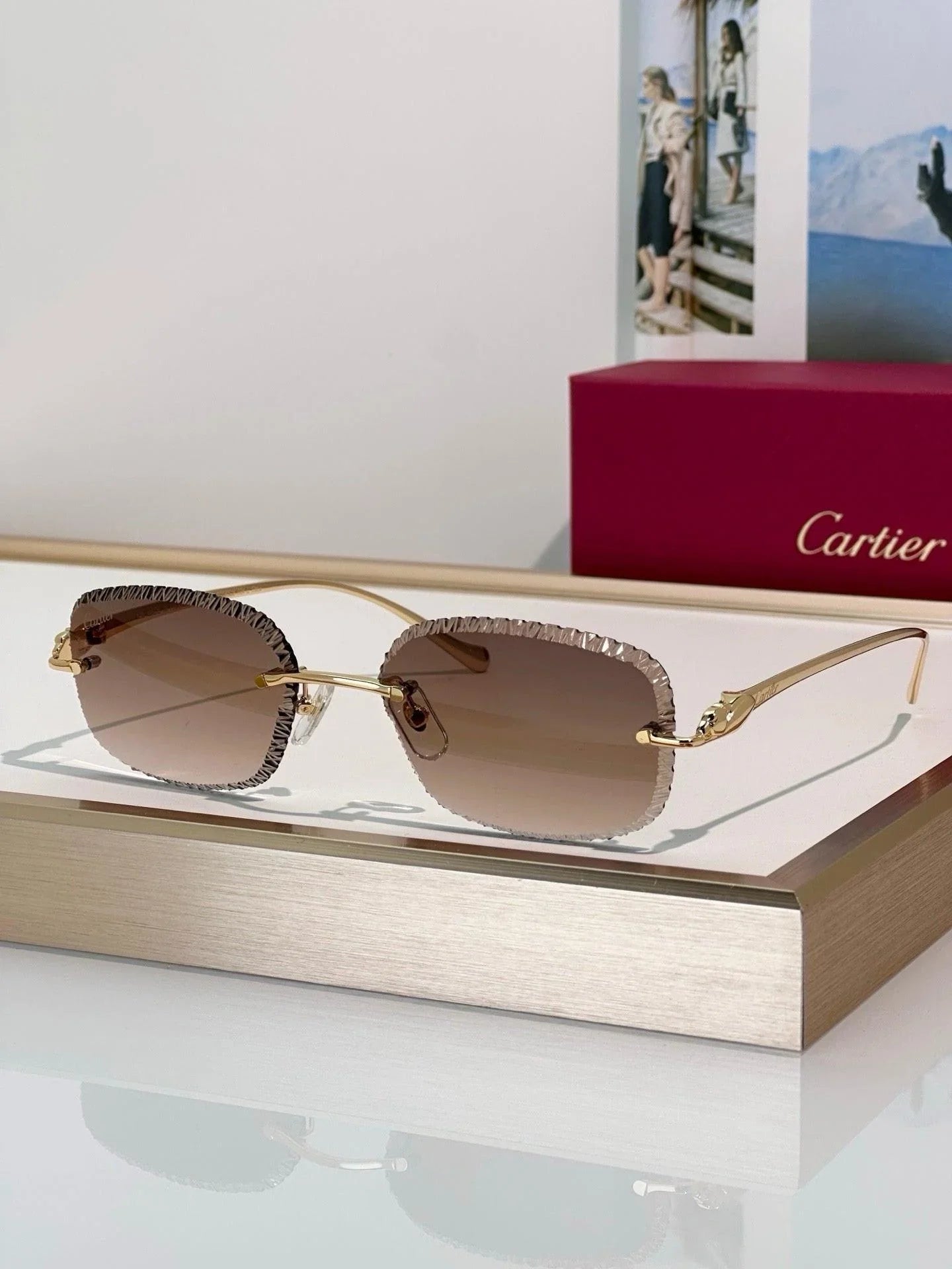 Cartier CLASSIC C DE Motif Photochromic - Panthere CT0832 Sunglasses 🐆