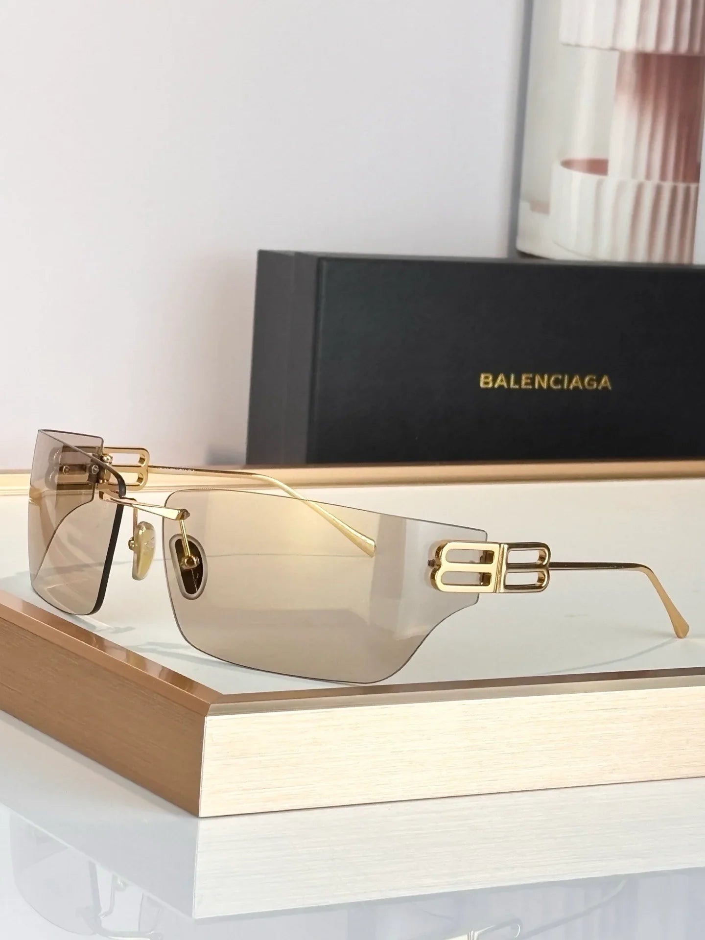 BALENCIAGA BB0383S-001 - UNISEX PANTOS Sunglassesđź–¤