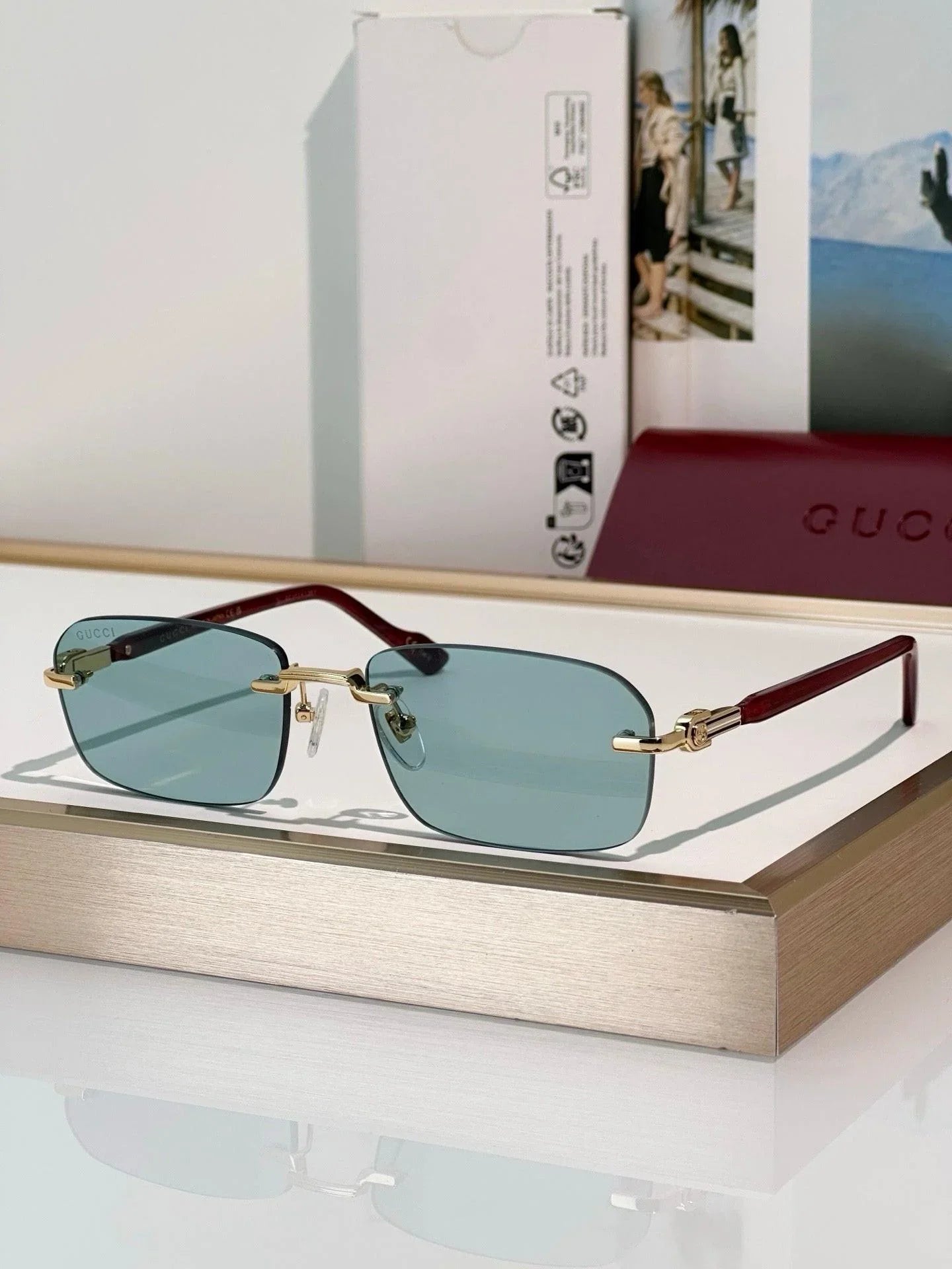 Gucci GG1221S Rimless Unisex Sunglasses ✨