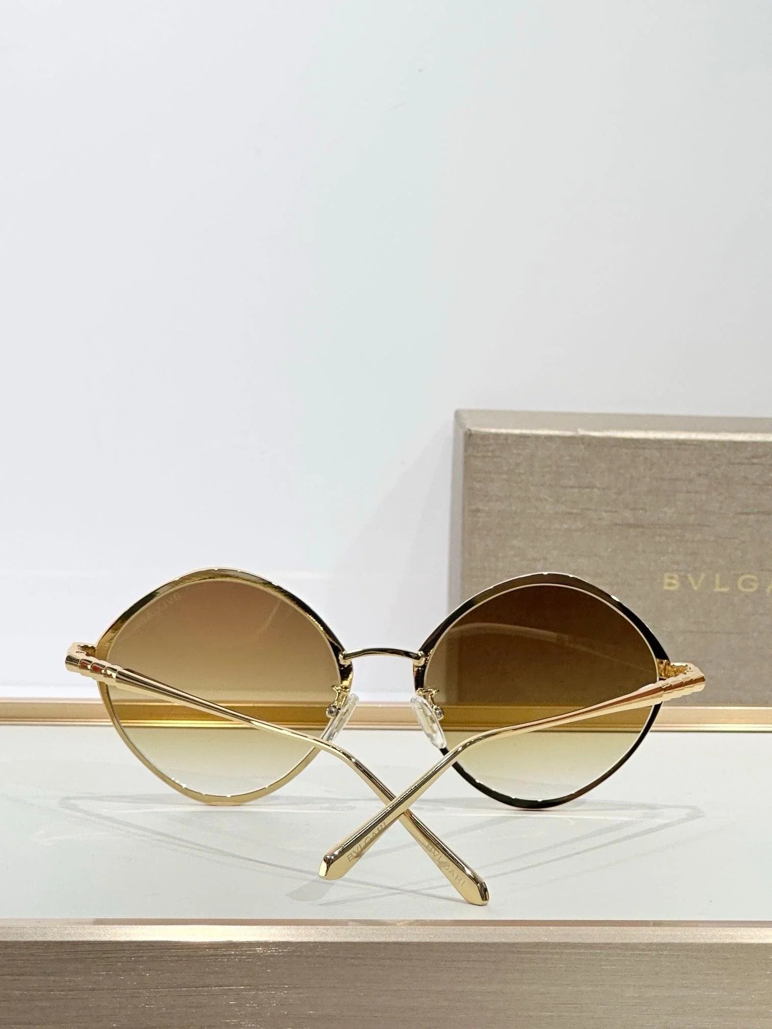 BVLGARI BV40010U Gold Butterfly Metal Sunglasses ✨