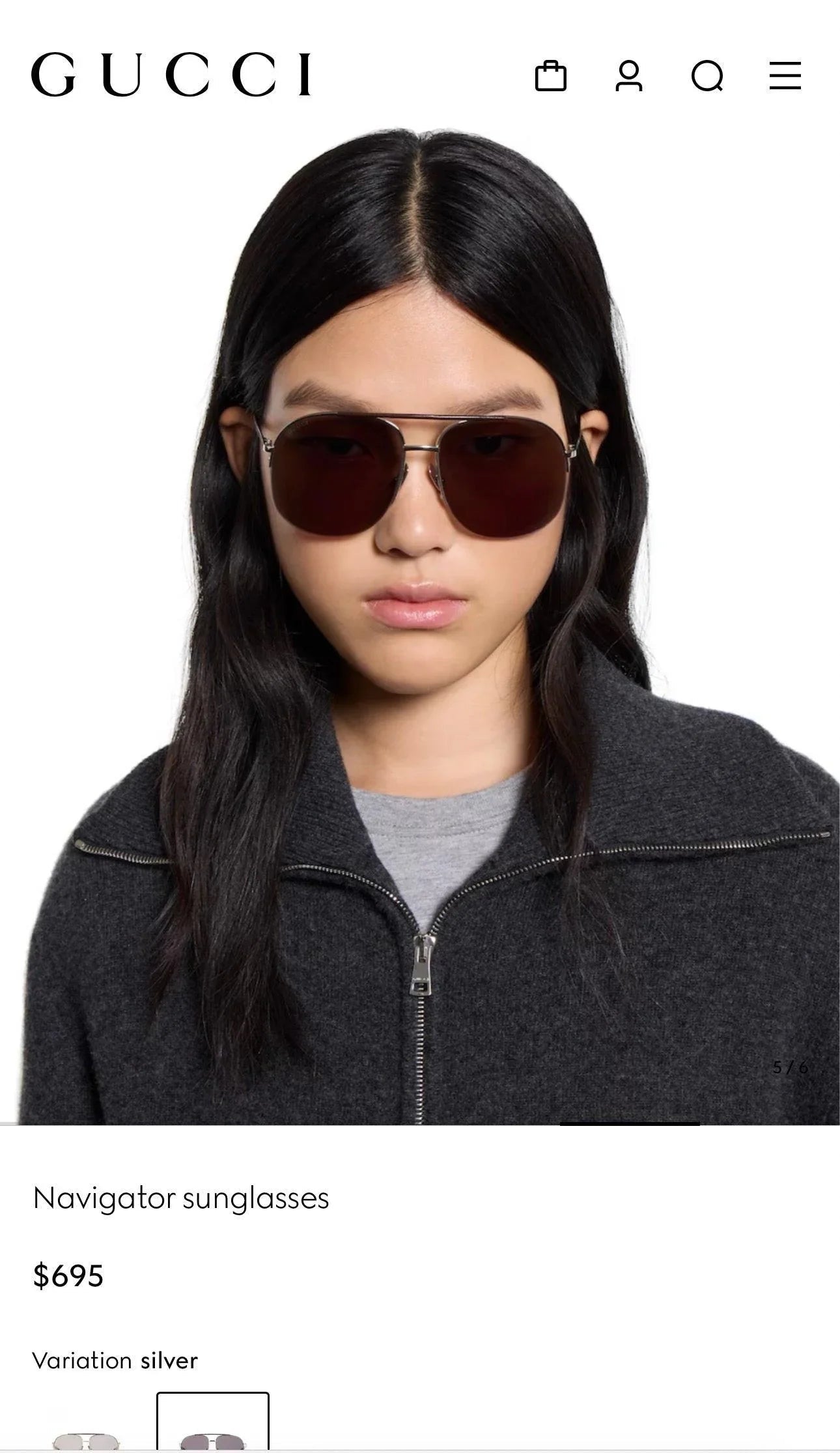 Gucci GG 2165S Navigator Sunglasses ✨