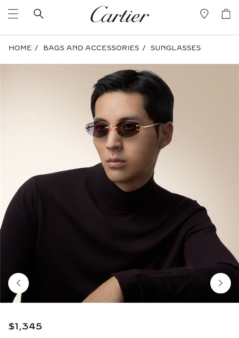 Cartier PREMIÈRE DE CARTIER CT0620S 001 Unisex Sunglasses 🐆