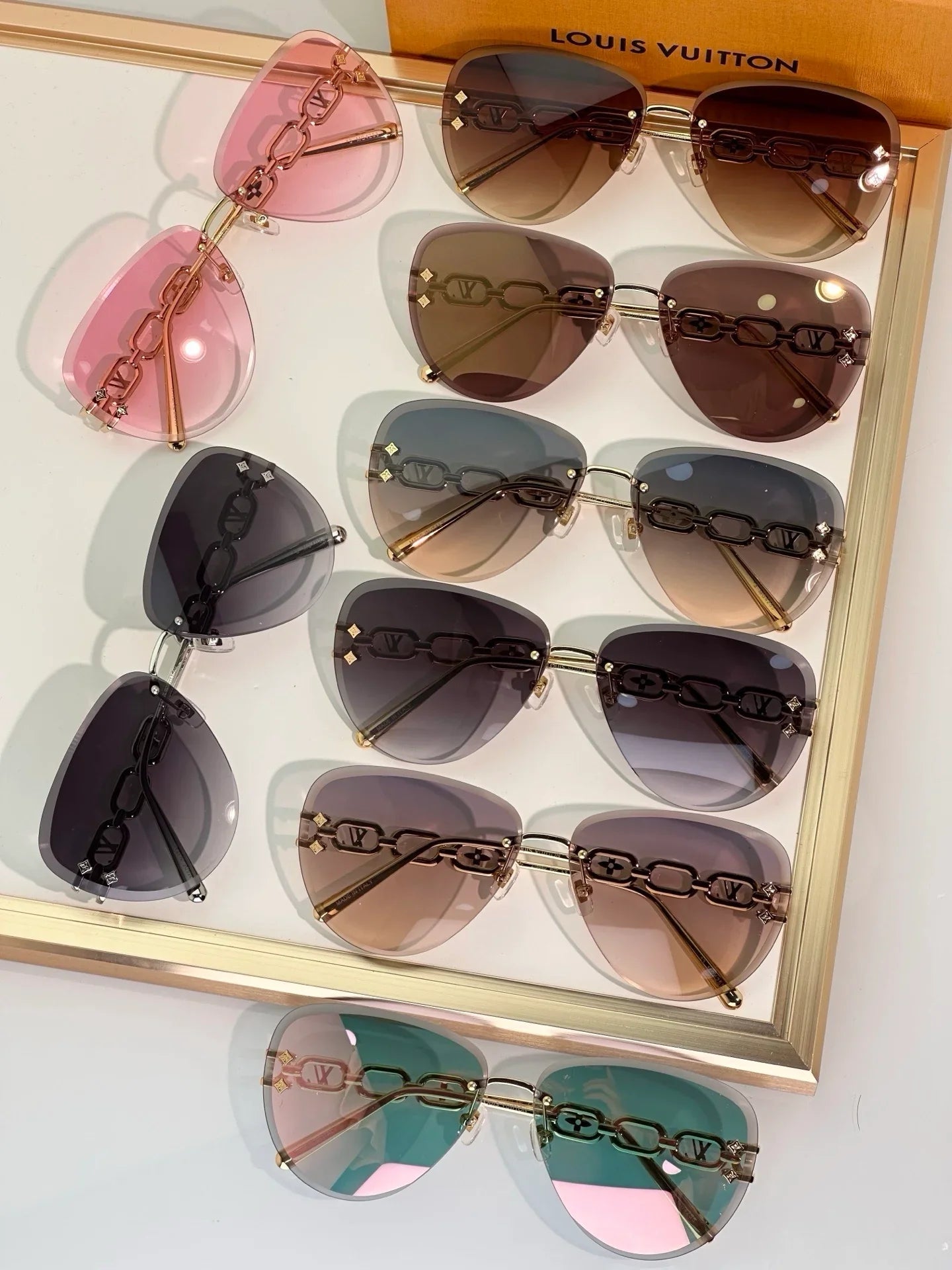 Louis Vuitton Z1854U LV Jewel Pilot Sunglasses NEW ✨