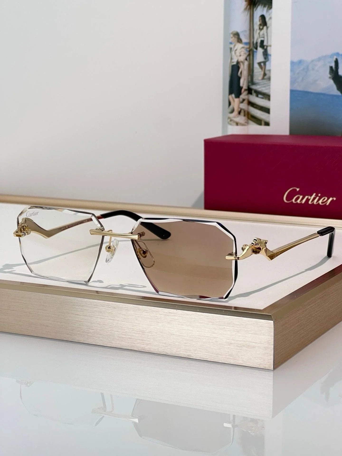 Cartier CLASSIC C DE Motif Photochromic - Panthere CT0850 Sunglasses 🐆