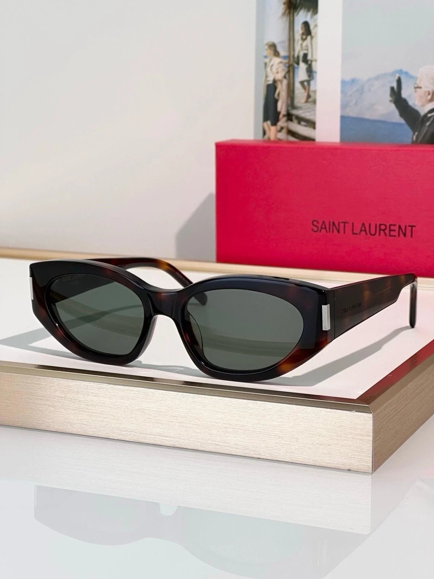 Saint Laurent Sun SL 638 001 - As Seen On Sofia Richie Women&