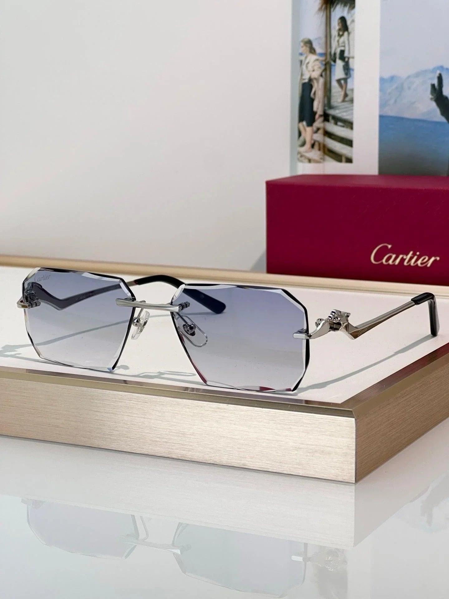 Cartier CLASSIC C DE Motif Photochromic - Panthere CT0850 Sunglasses 🐆