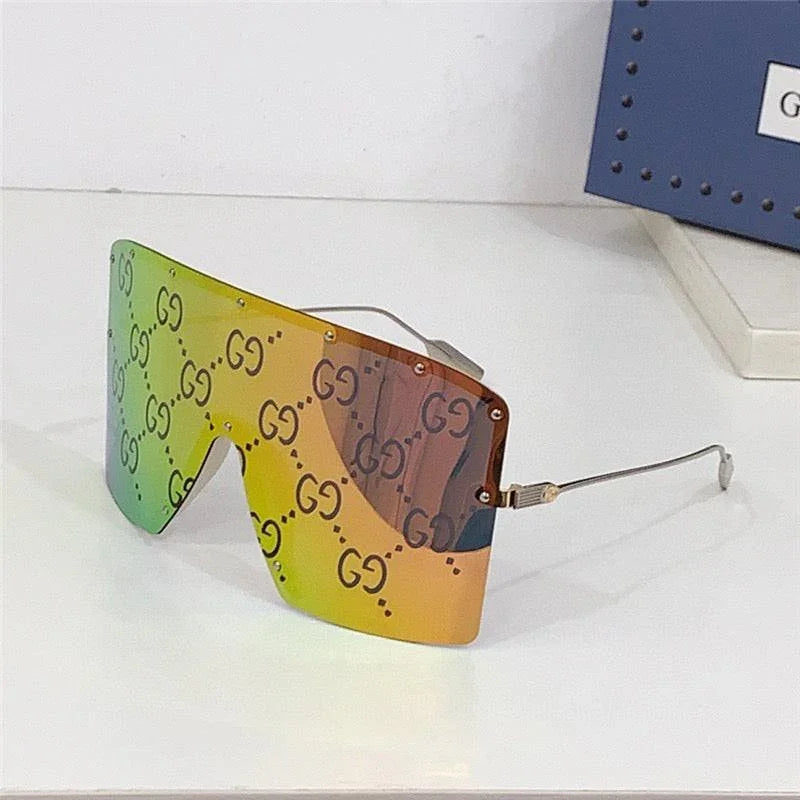 GUCCI GG1244 Monogram-Lens Acetate Mask Sunglasses ✨