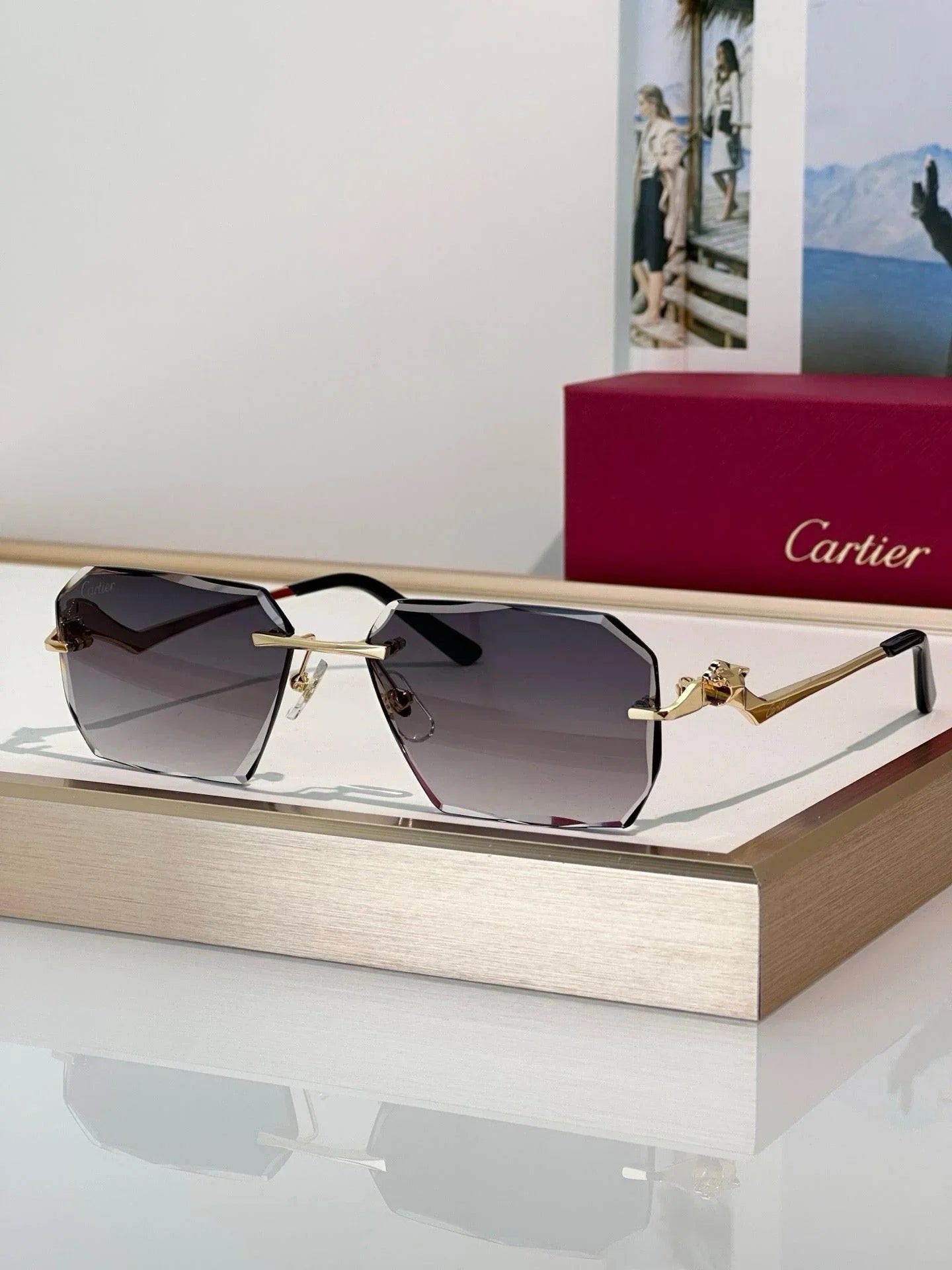 Cartier CLASSIC C DE Motif Photochromic - Panthere CT0850 Sunglasses 🐆