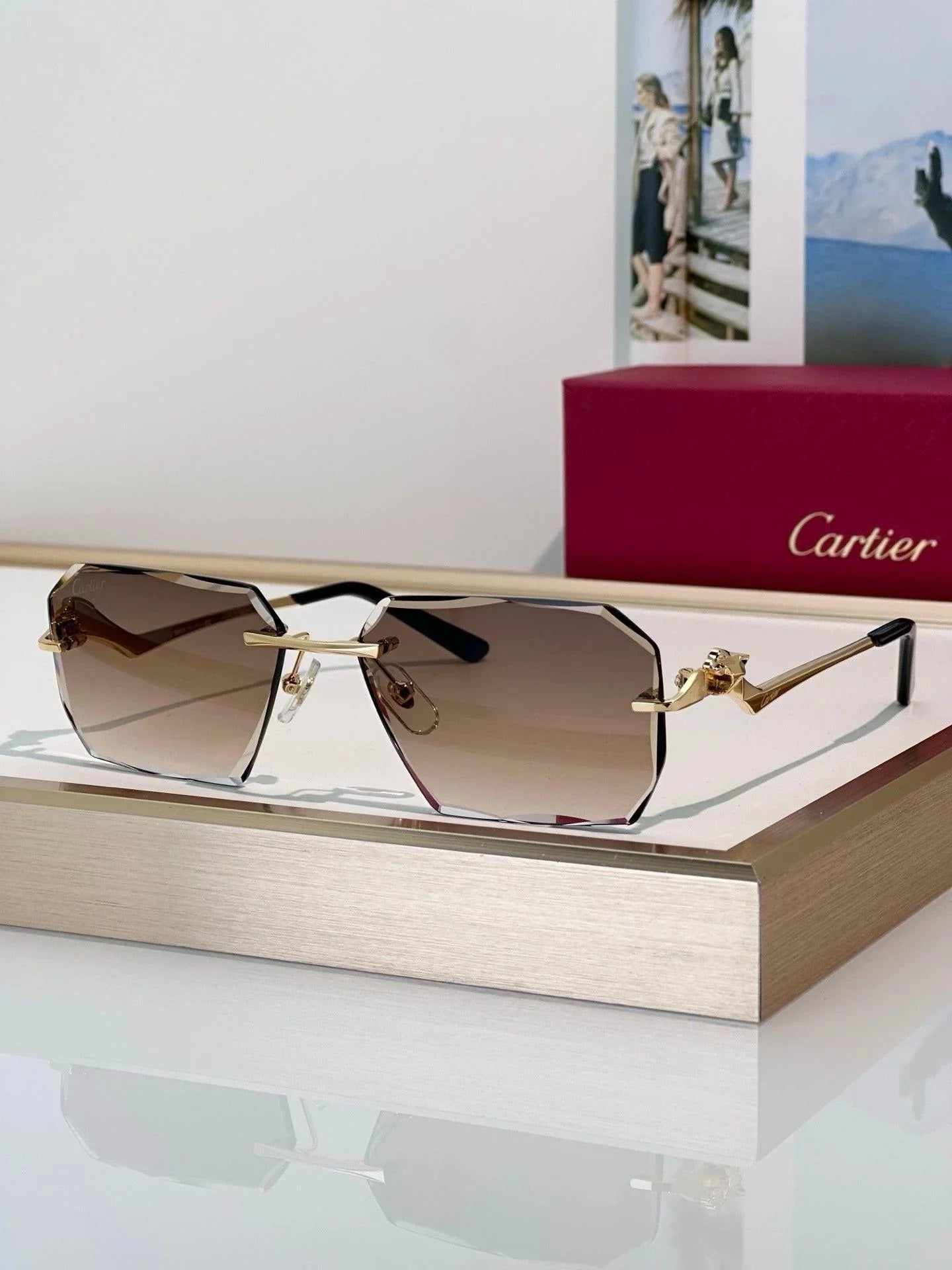 Cartier CLASSIC C DE Motif Photochromic - Panthere CT0850 Sunglasses 🐆