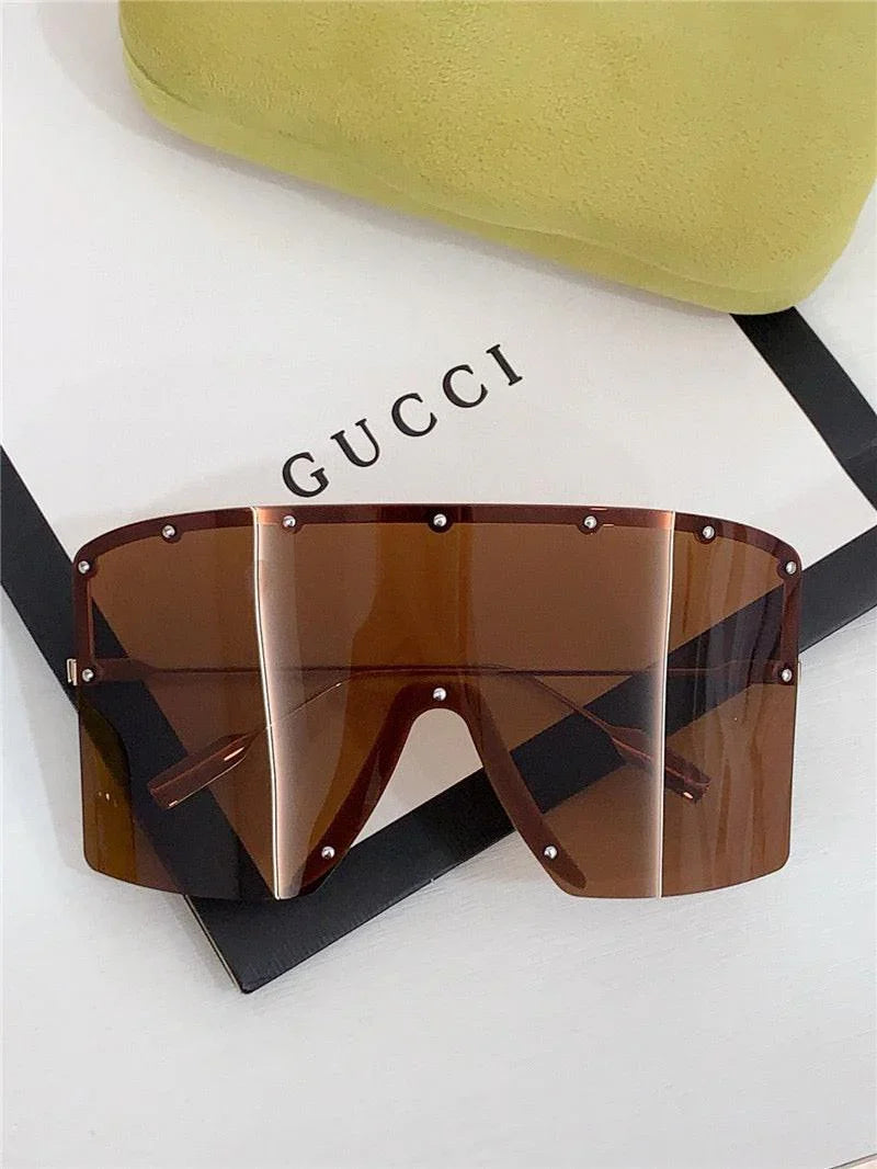 GUCCI GG1244 Monogram-Lens Acetate Mask Sunglasses ✨