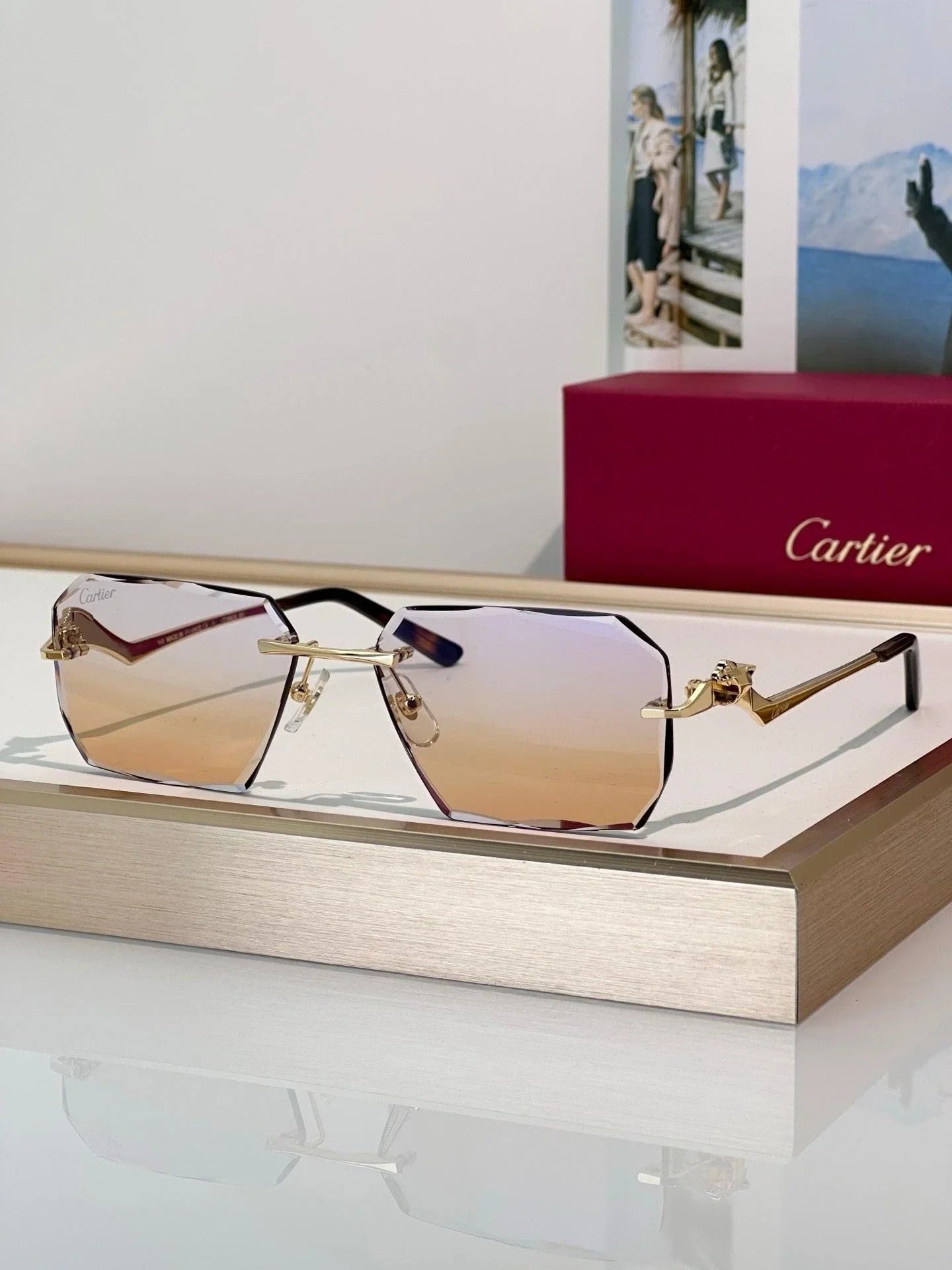 Cartier CLASSIC C DE Motif Photochromic - Panthere CT0850 Sunglasses 🐆