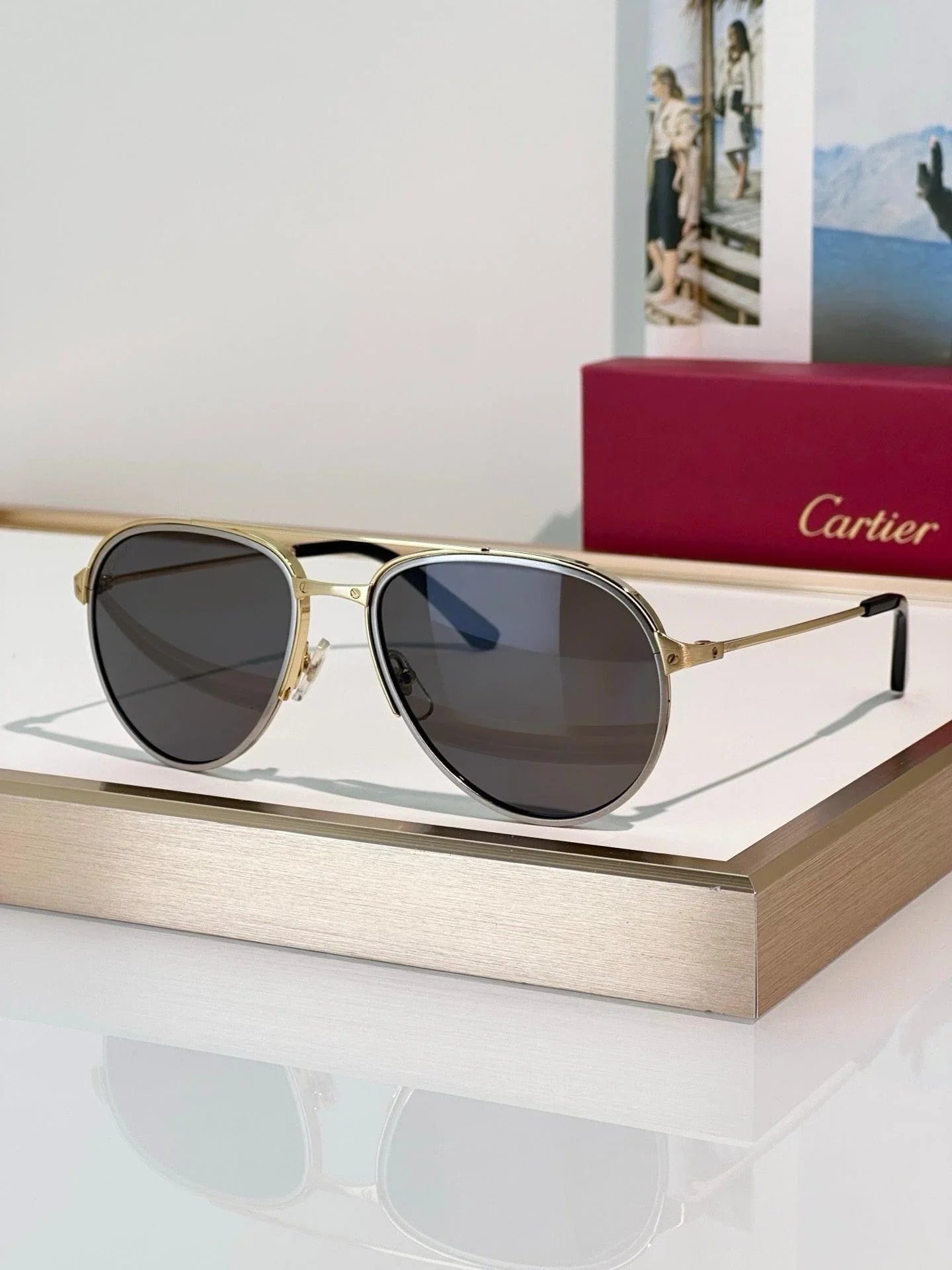 Cartier CT0325S Santos Collection CT0325 -007 Sunglasses 🐆