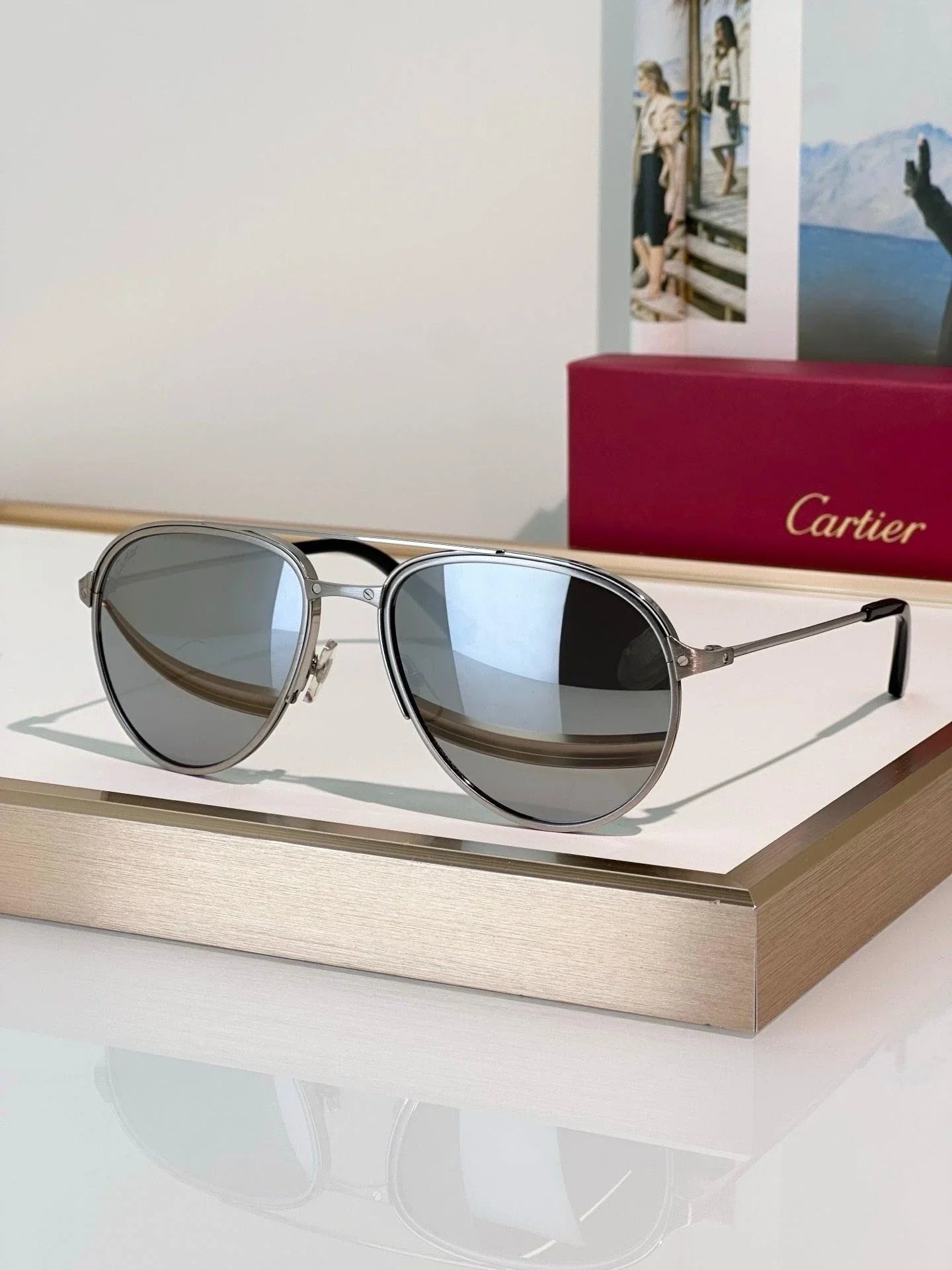 Cartier CT0325S Santos Collection CT0325 -007 Sunglasses 🐆