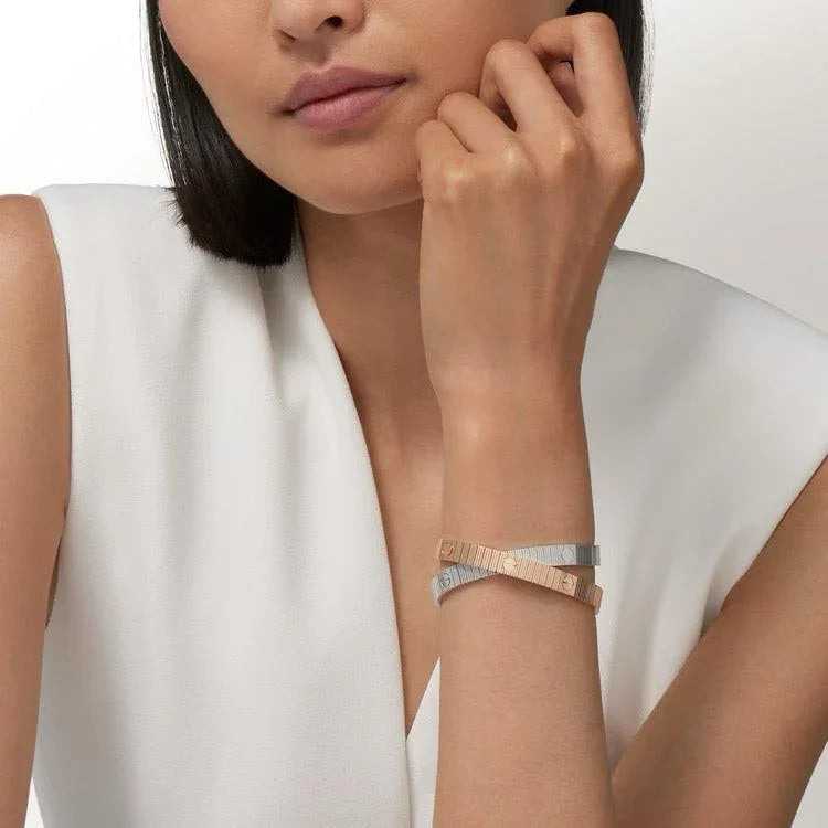 Cartier 18K Gold Plated LOVE Flexible Bracelet yellow-rose-silver ✨