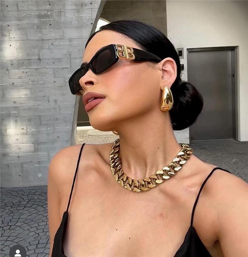 Balenciaga Eyewear BA 0096S rectangle-frame sunglasses Unisexđź–¤