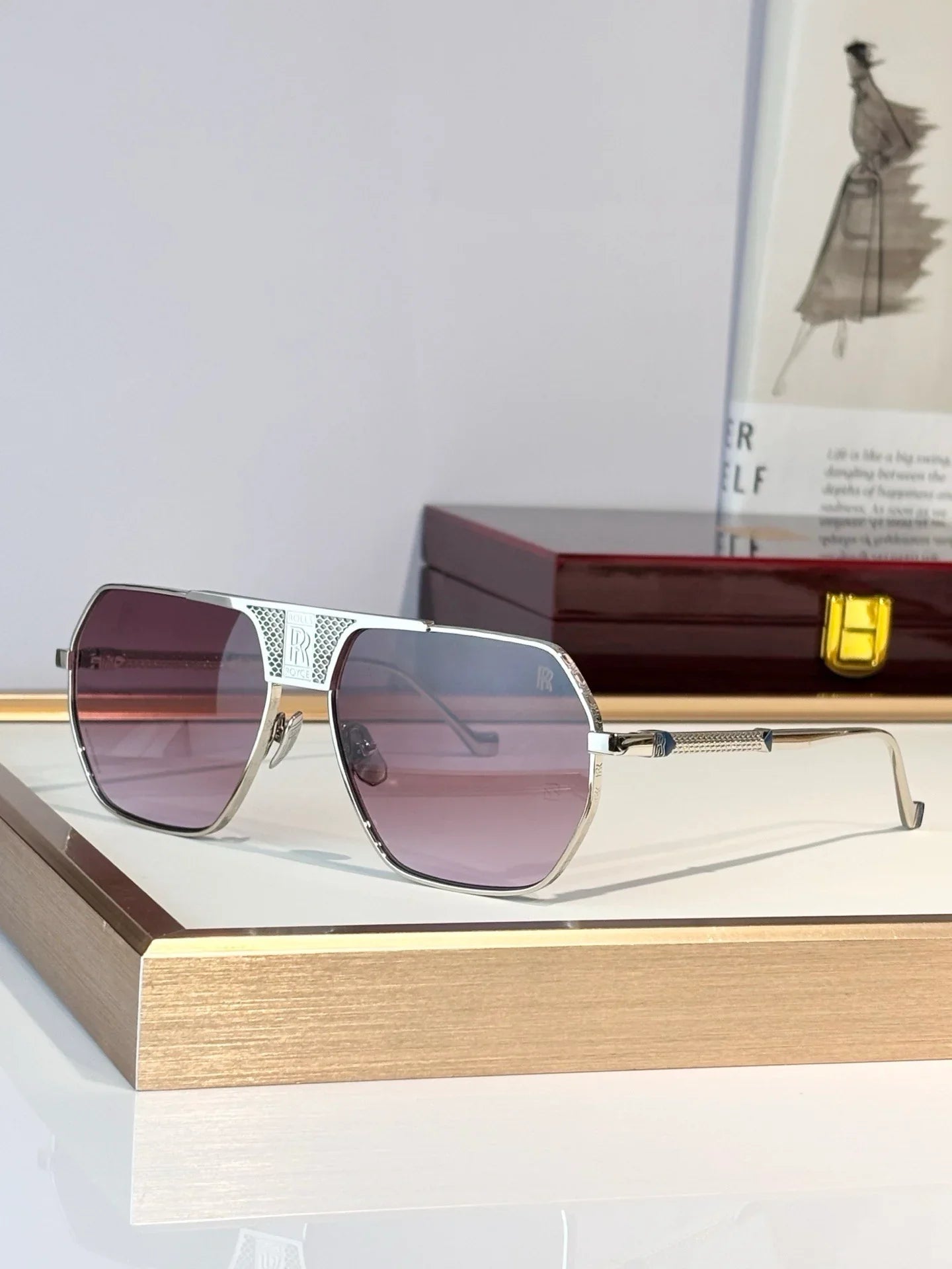 Rolls Royce SS1255 18K plated Zeiss lens Rose-Silver-Gold Eyewear 👑