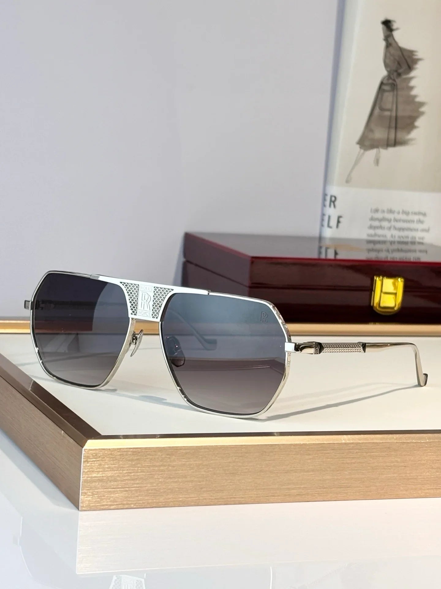 Rolls Royce SS1255 18K plated Zeiss lens Rose-Silver-Gold Eyewear 👑