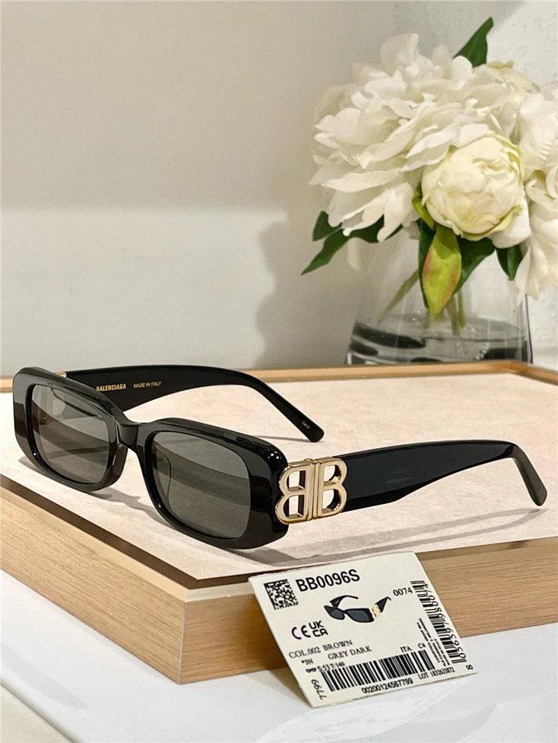Balenciaga Eyewear BA 0096S rectangle-frame sunglasses Unisexđź–¤
