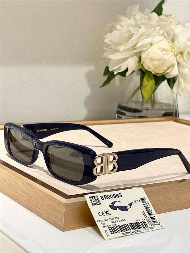 Balenciaga Eyewear BA 0096S rectangle-frame sunglasses Unisexđź–¤