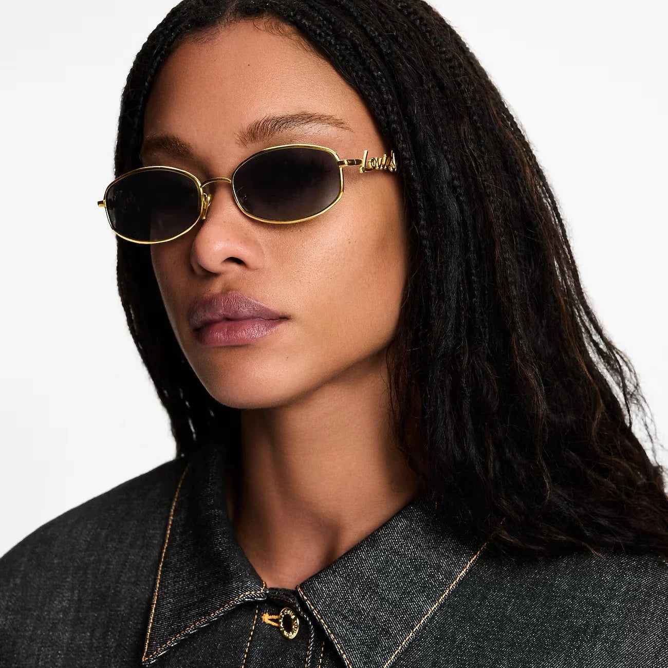 Louis Vuitton Z3193U LV Script Metal Round Sunglasses ✨