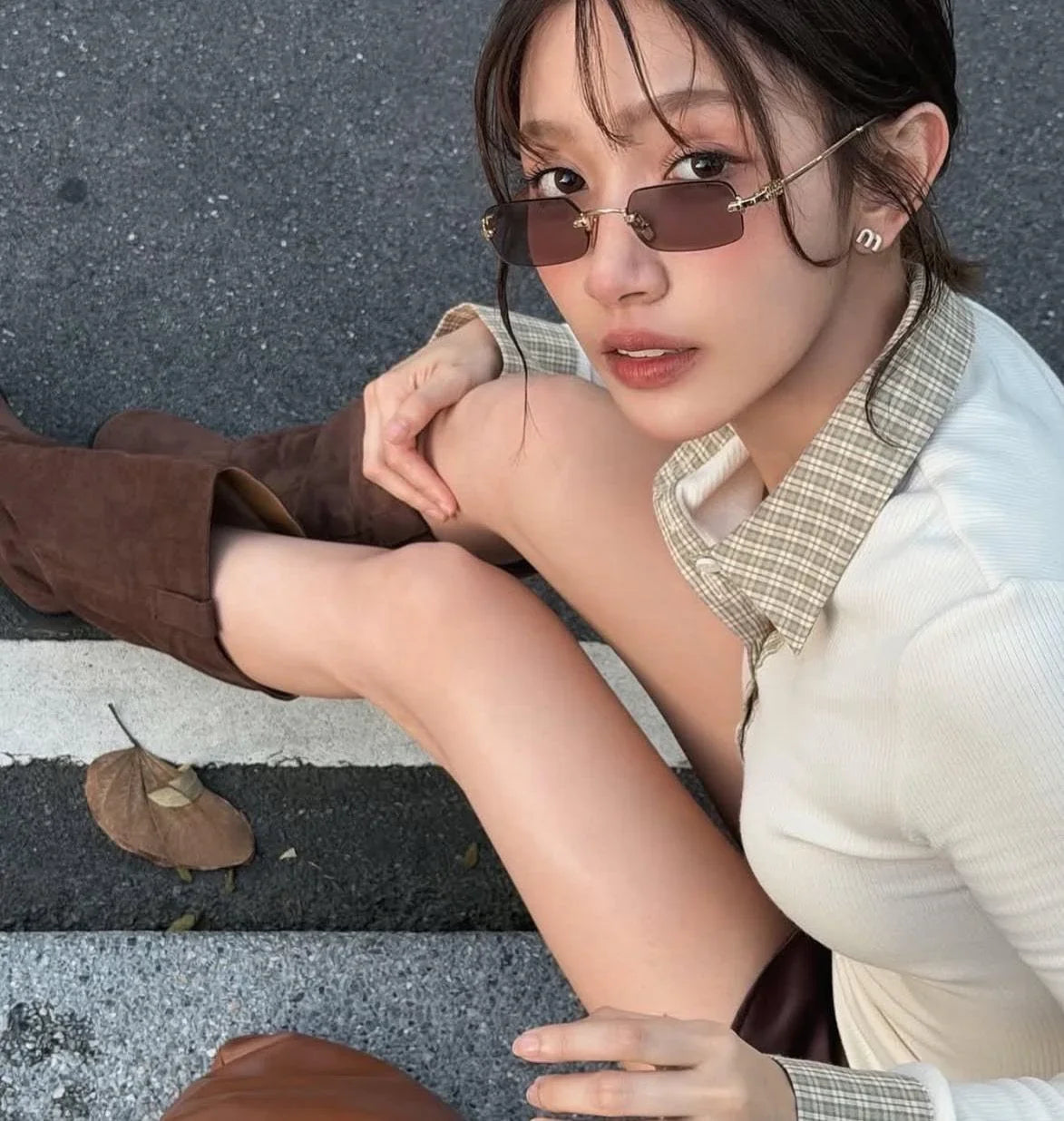 MIU MIU B50S 26C09Z Old Gold Sunglasses✨