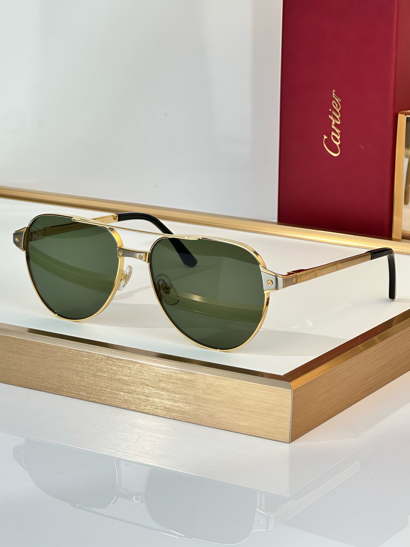 Cartier Exception POLARISED CT0425S 001 Sunglasses Pilot 59-16-140 ✨
