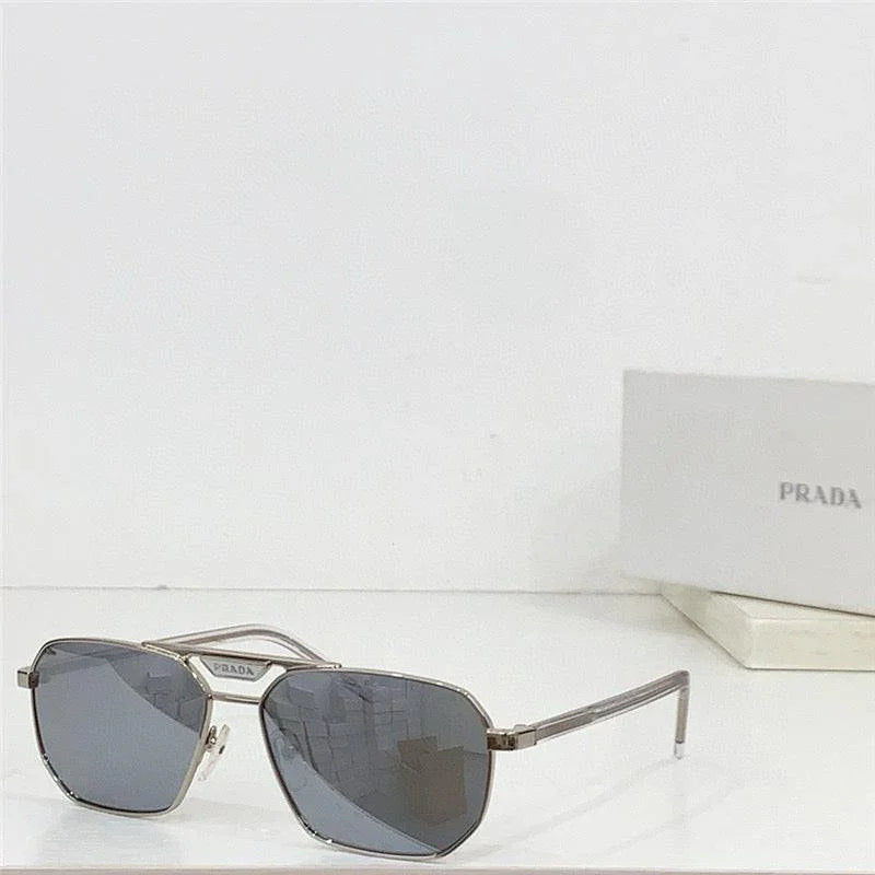 PRADA SPR 58Y Rectangle shape Metal Sunglasses Unisex 🟥