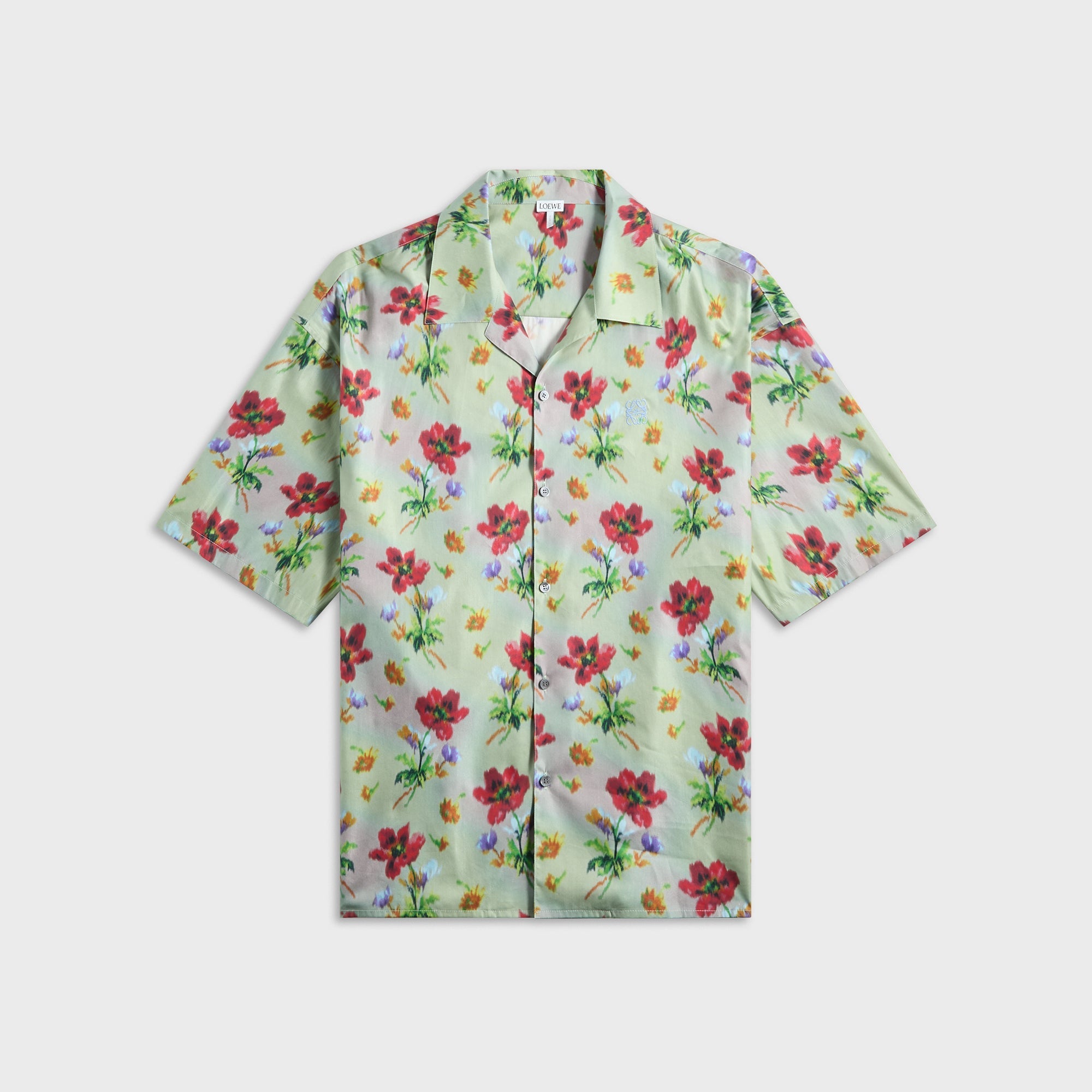 Loewe Short Sleeve Shirt - Green / Red