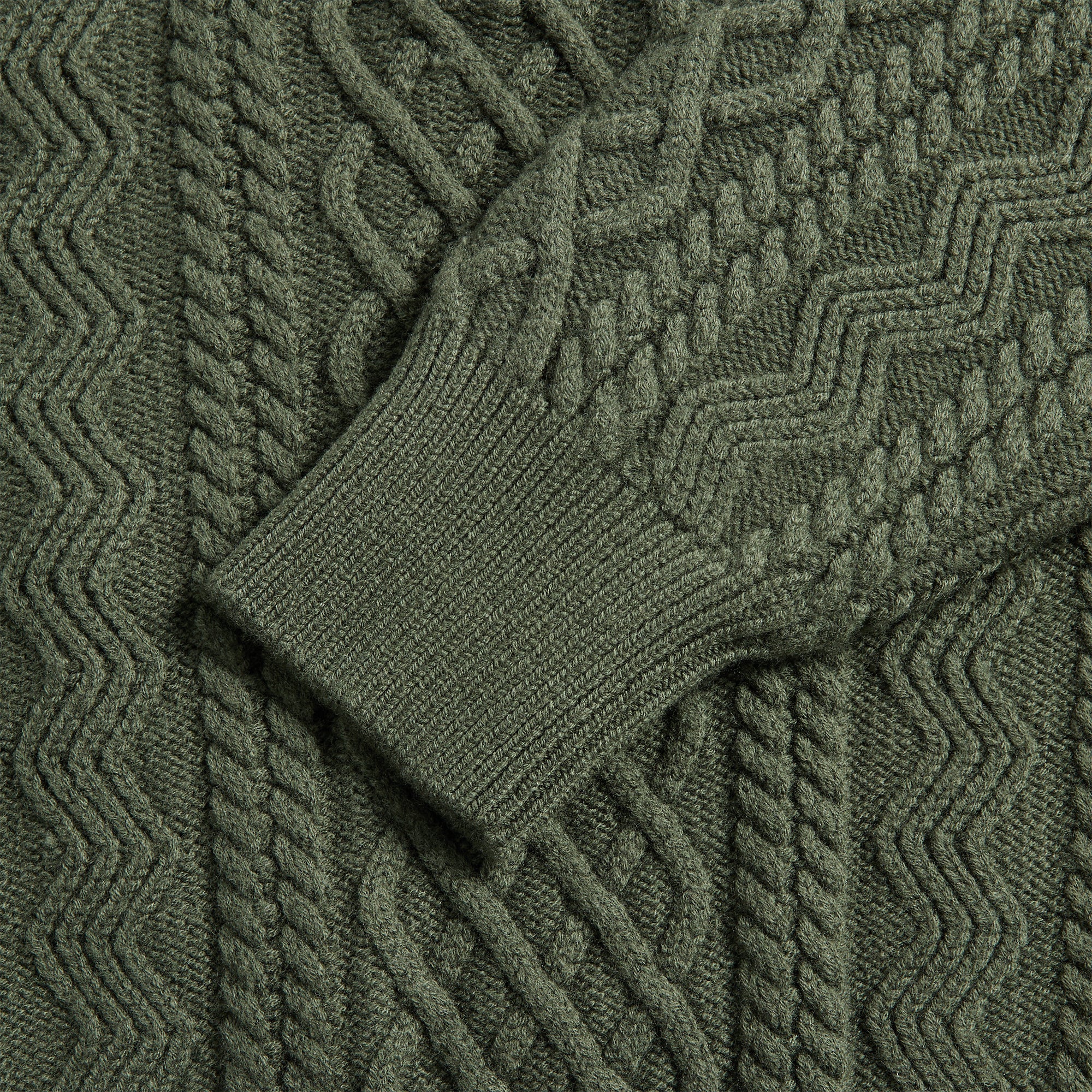 Loewe Zip Up Sweater - Khaki Green