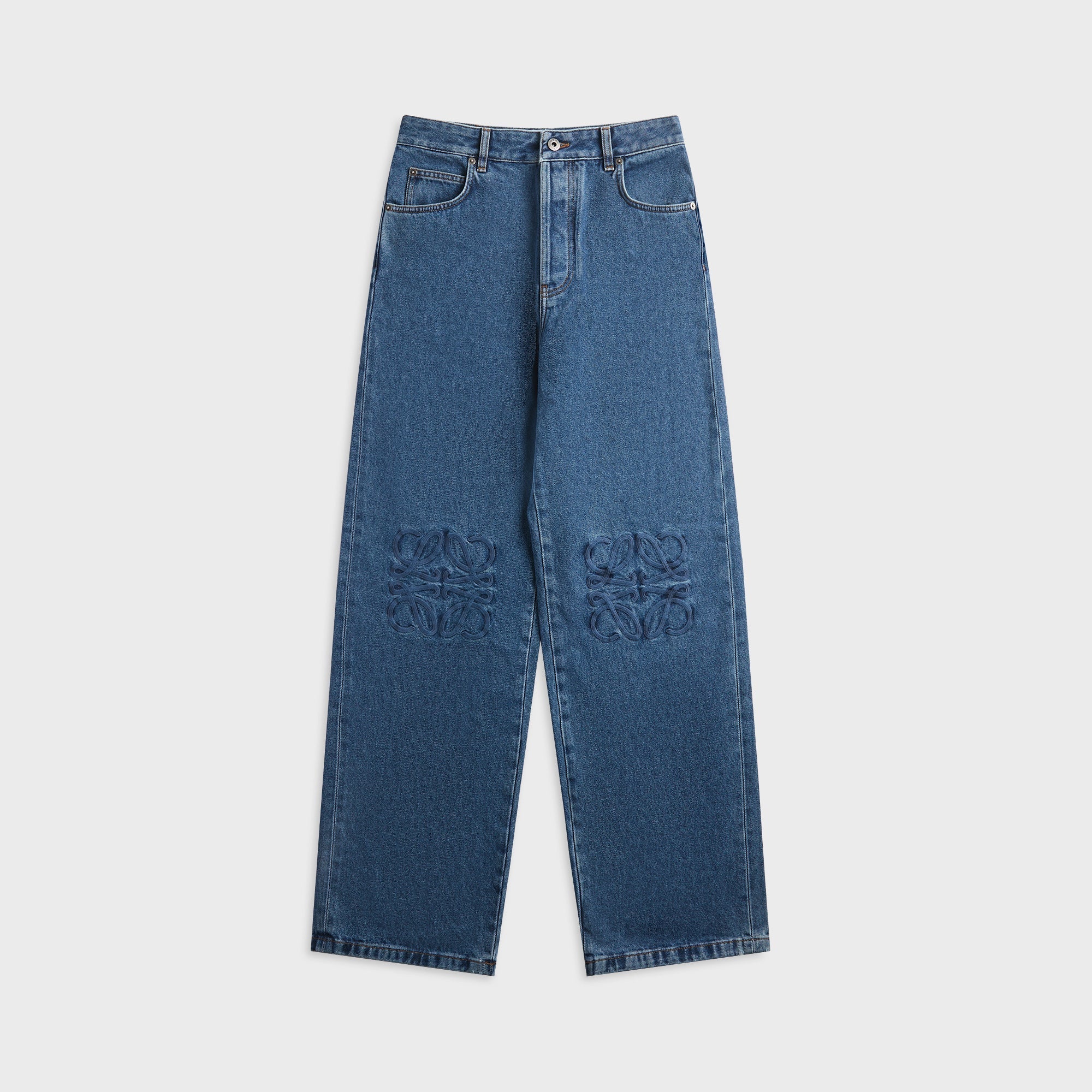 Loewe Anagram Baggy Jeans - Jeans Blue