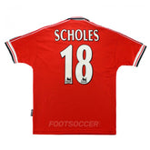 1998-00 Manchester United Home Scholes Retro Vintage Shirt