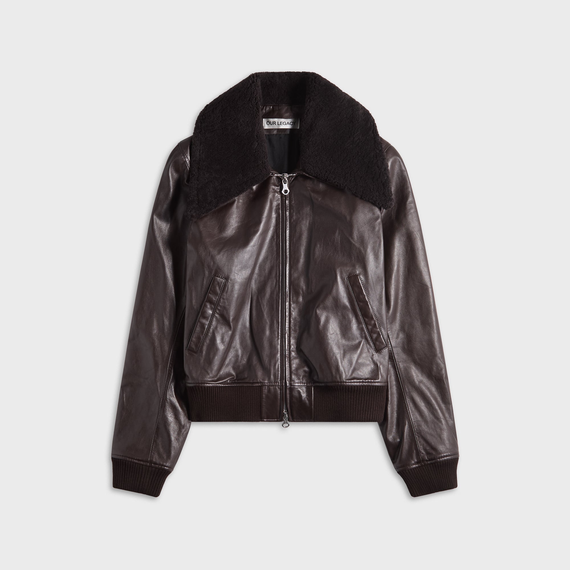 Our Legacy Pharos Bomber - Umber Brown Fluid Calfskin