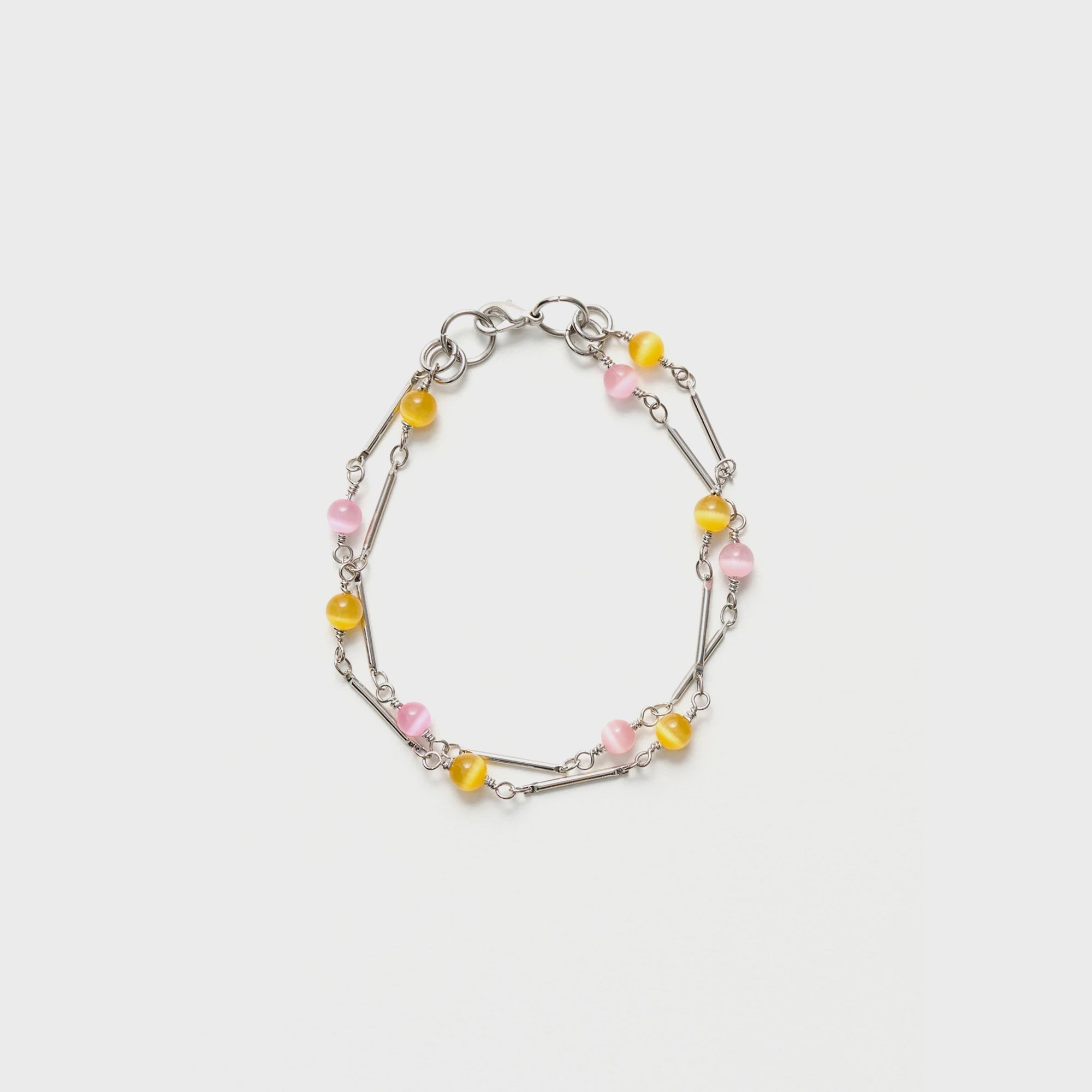Our Legacy Fabricated Pearl Bracelet - Marbled Nectar Brass Link