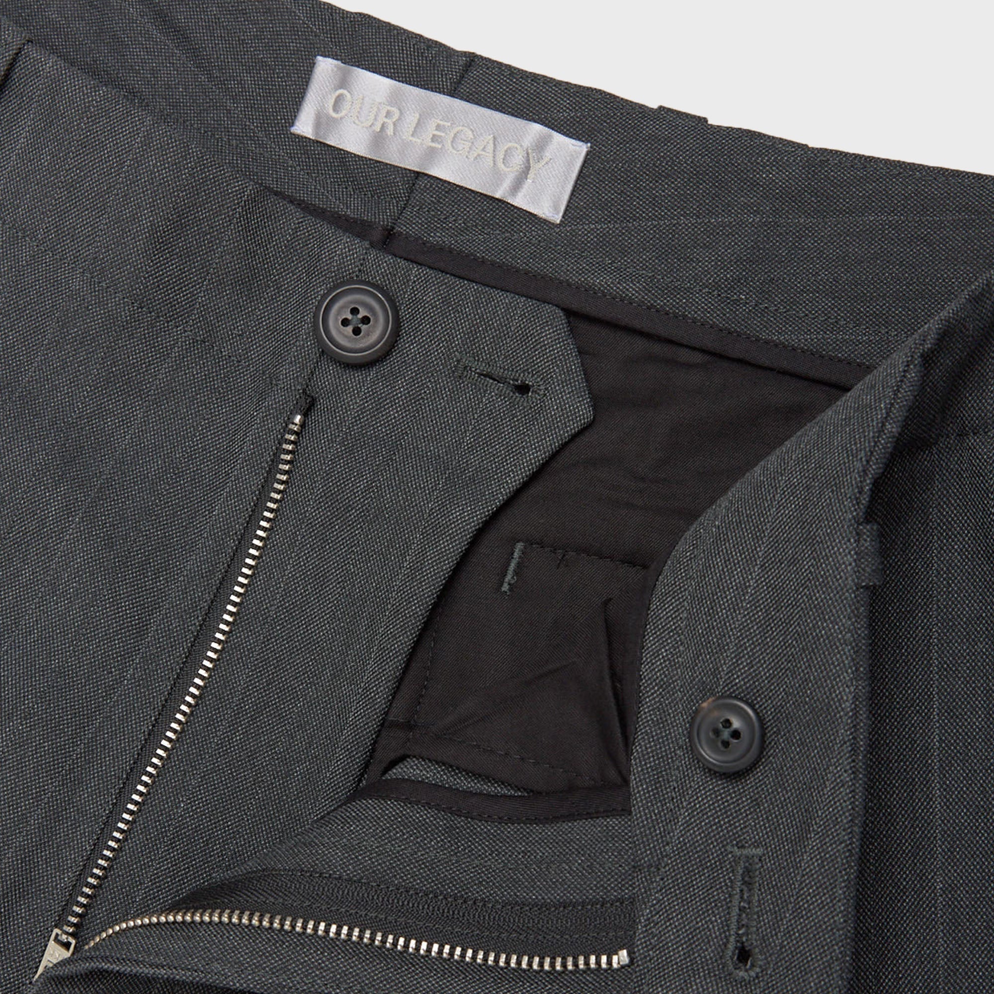 Our Legacy Split Short - Shark Pinstripe