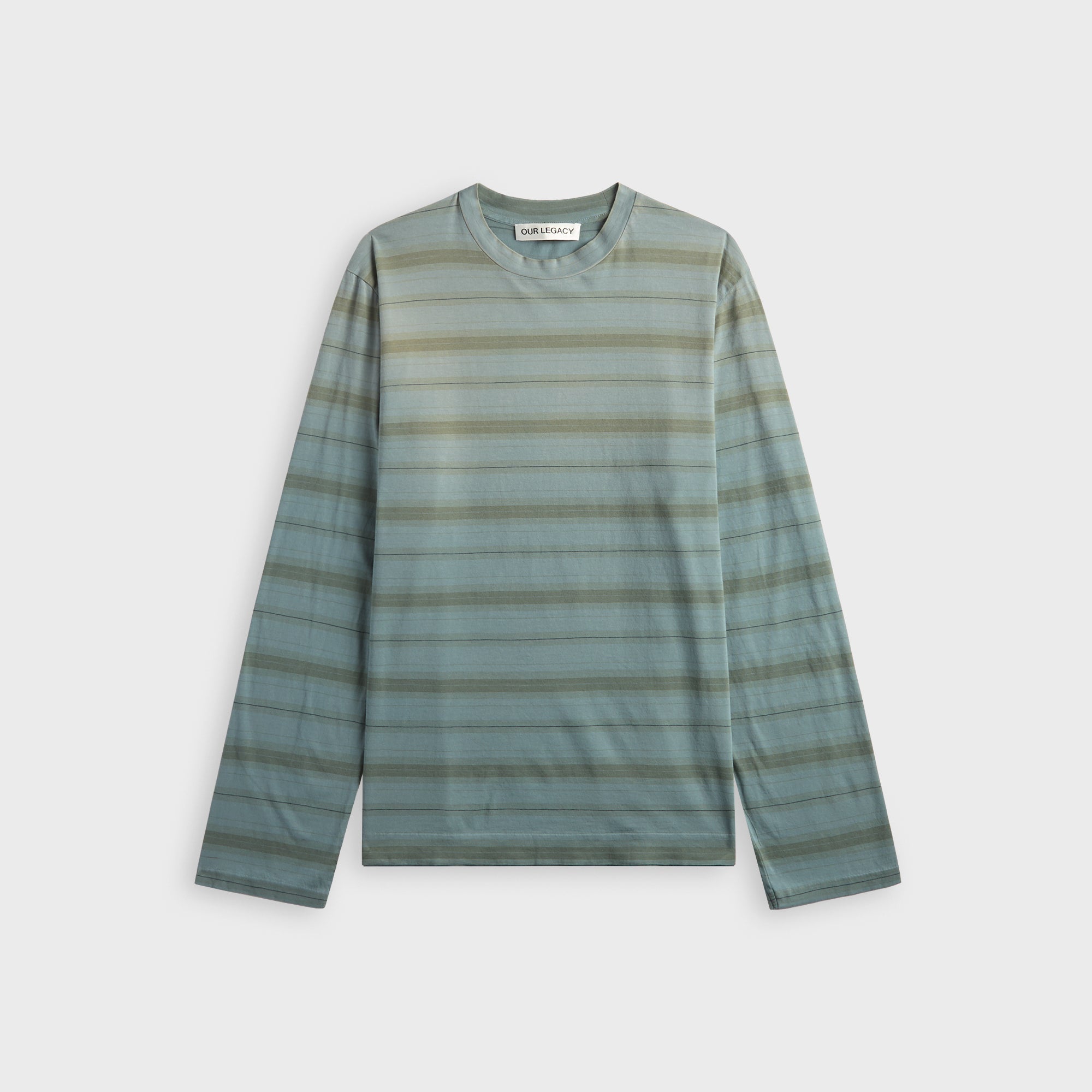 Our Legacy Box Long Sleeve Tee - Spray Fade Ghost Stripe