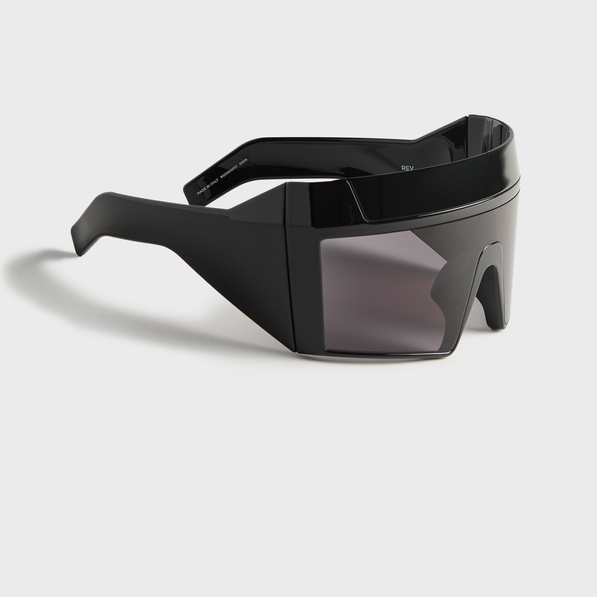 Rick Owens Rev Shiny Shield Sunglasses - Black