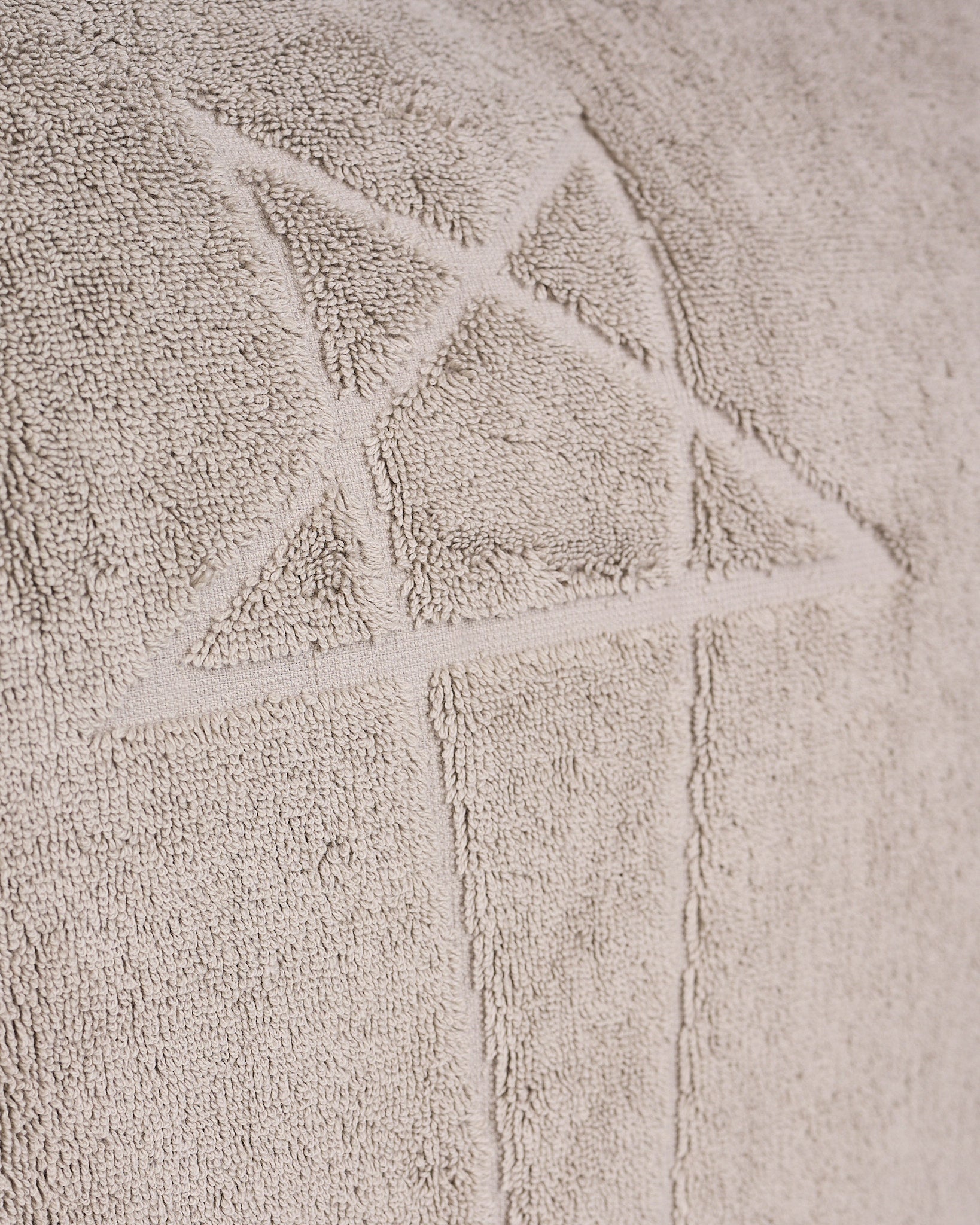 Rick Owens Beach Pentagram Heavy Cotton Terry Pillow Pearl