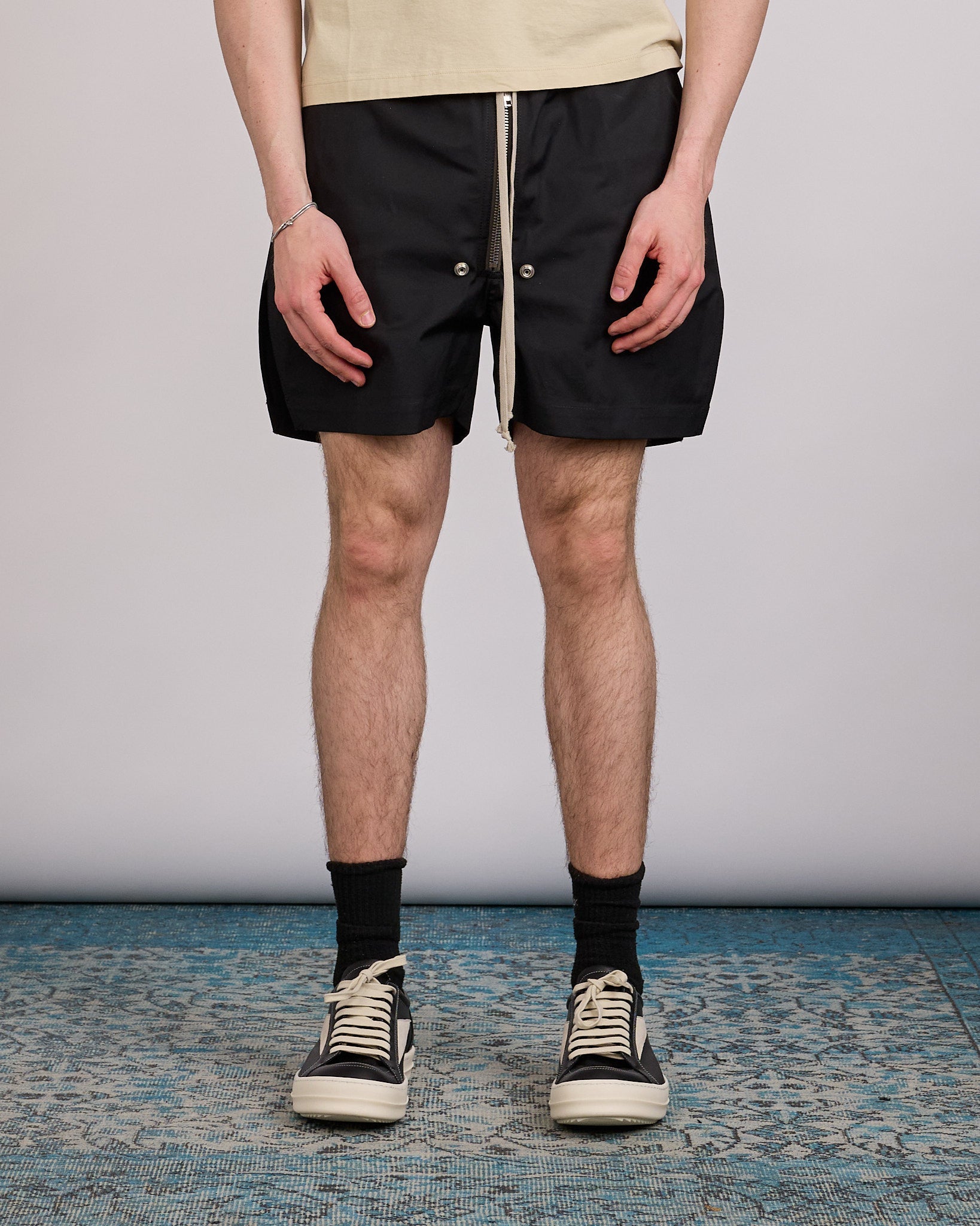 Rick Owens Bela Boxer Short TE Stretch Poplin Black