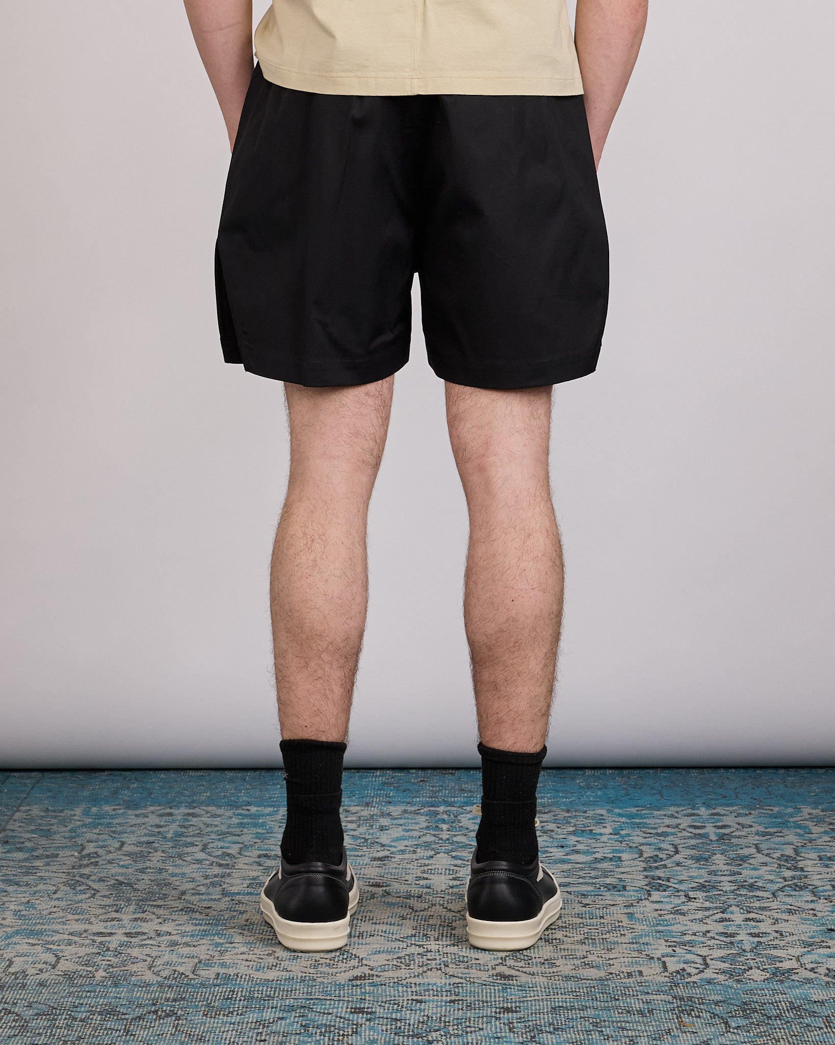 Rick Owens Bela Boxer Short TE Stretch Poplin Black